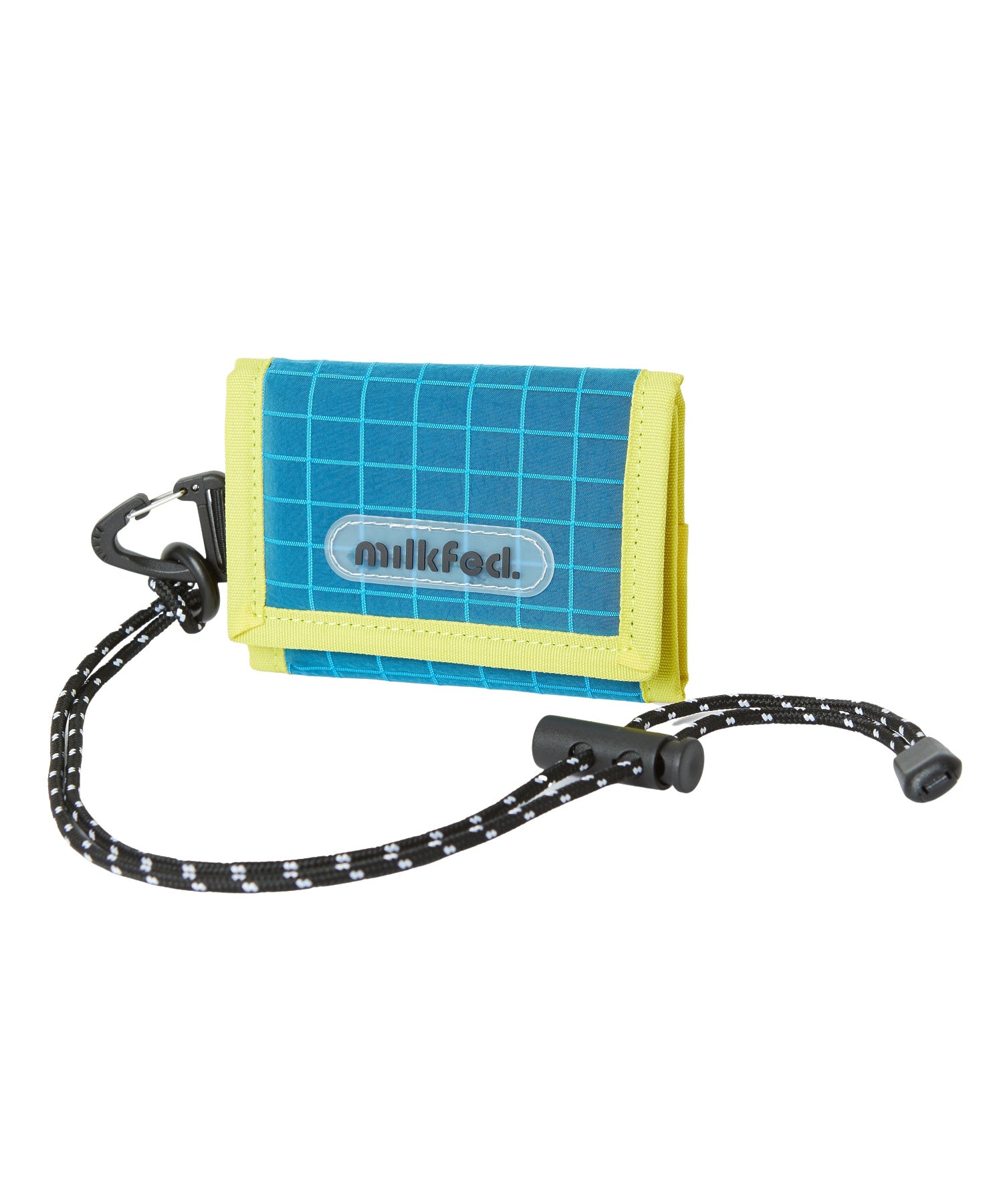 GRID PATTERN TRI-FOLD WALLET