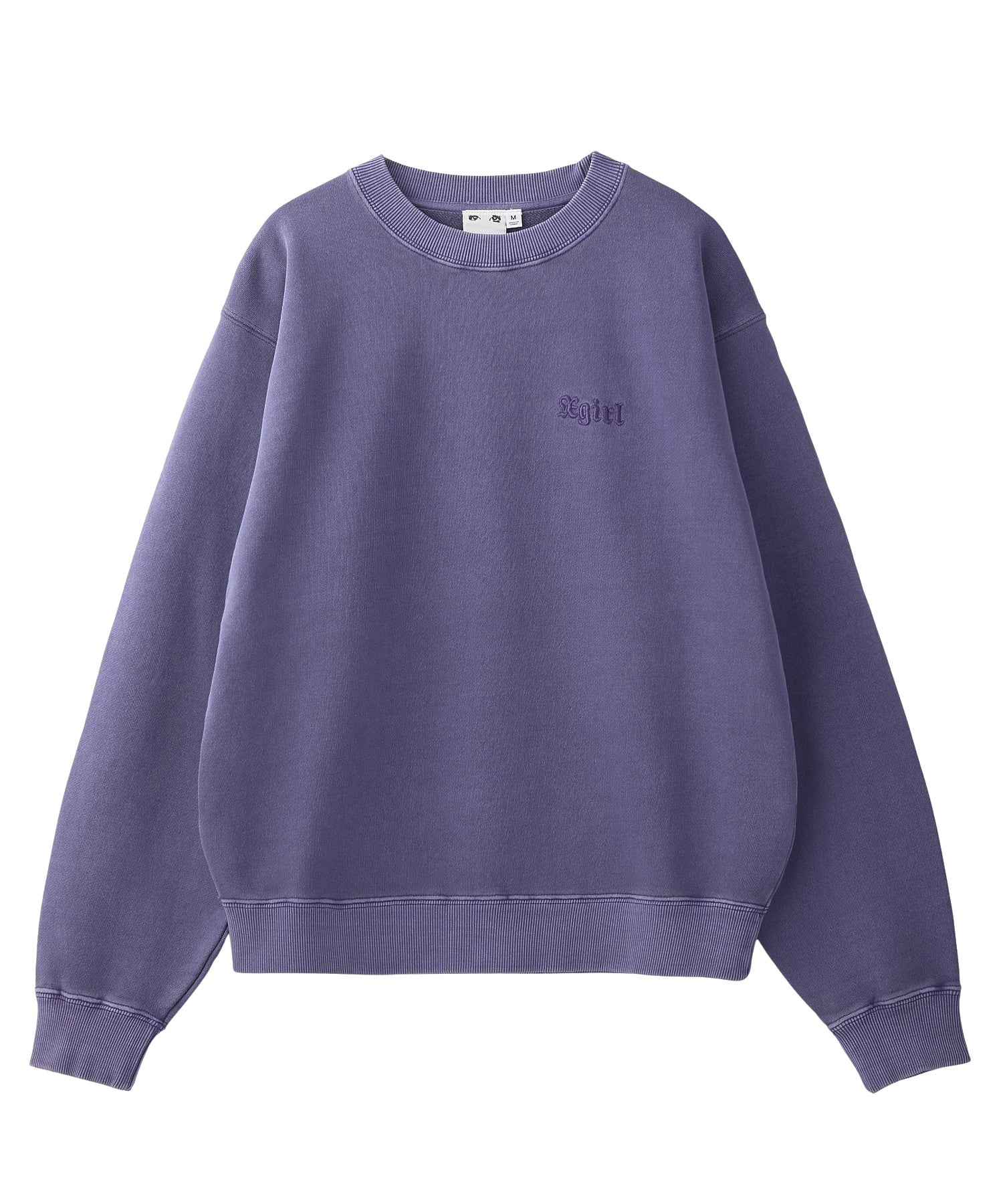 LOGO PATCH PIGMENT DYED CREWNECK SWEAT TOP
