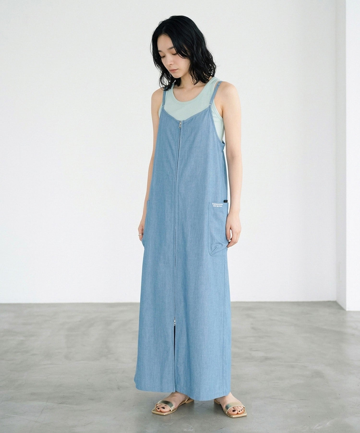 THOUSAND MILExGENE HEAVENS/BACK CROSS NALLOW STRAP DRESS