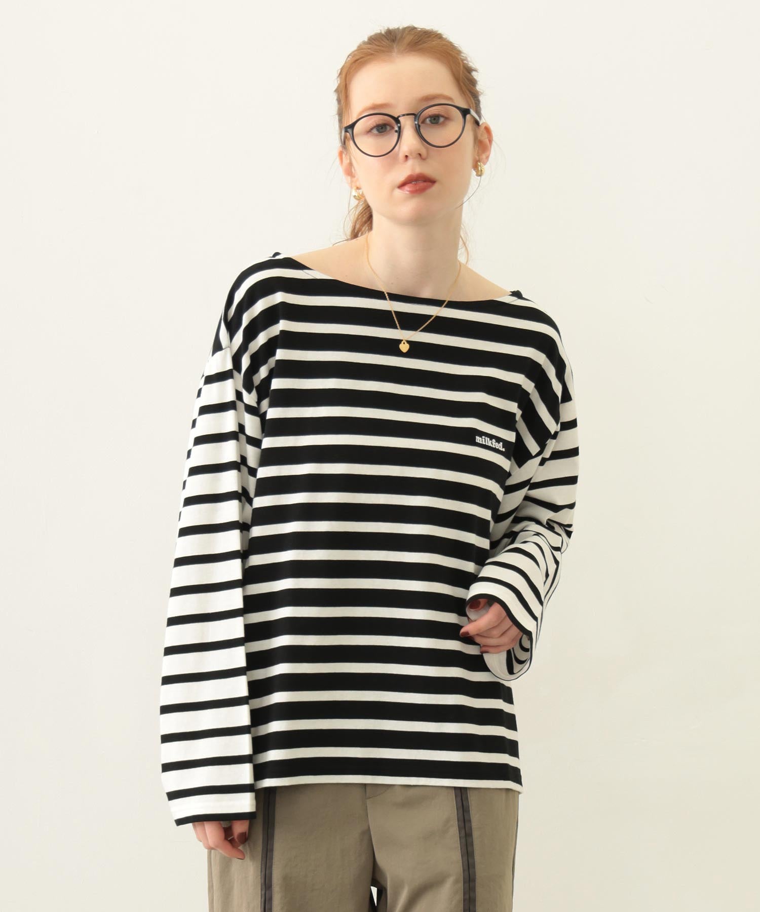 STRIPED L/S TOP