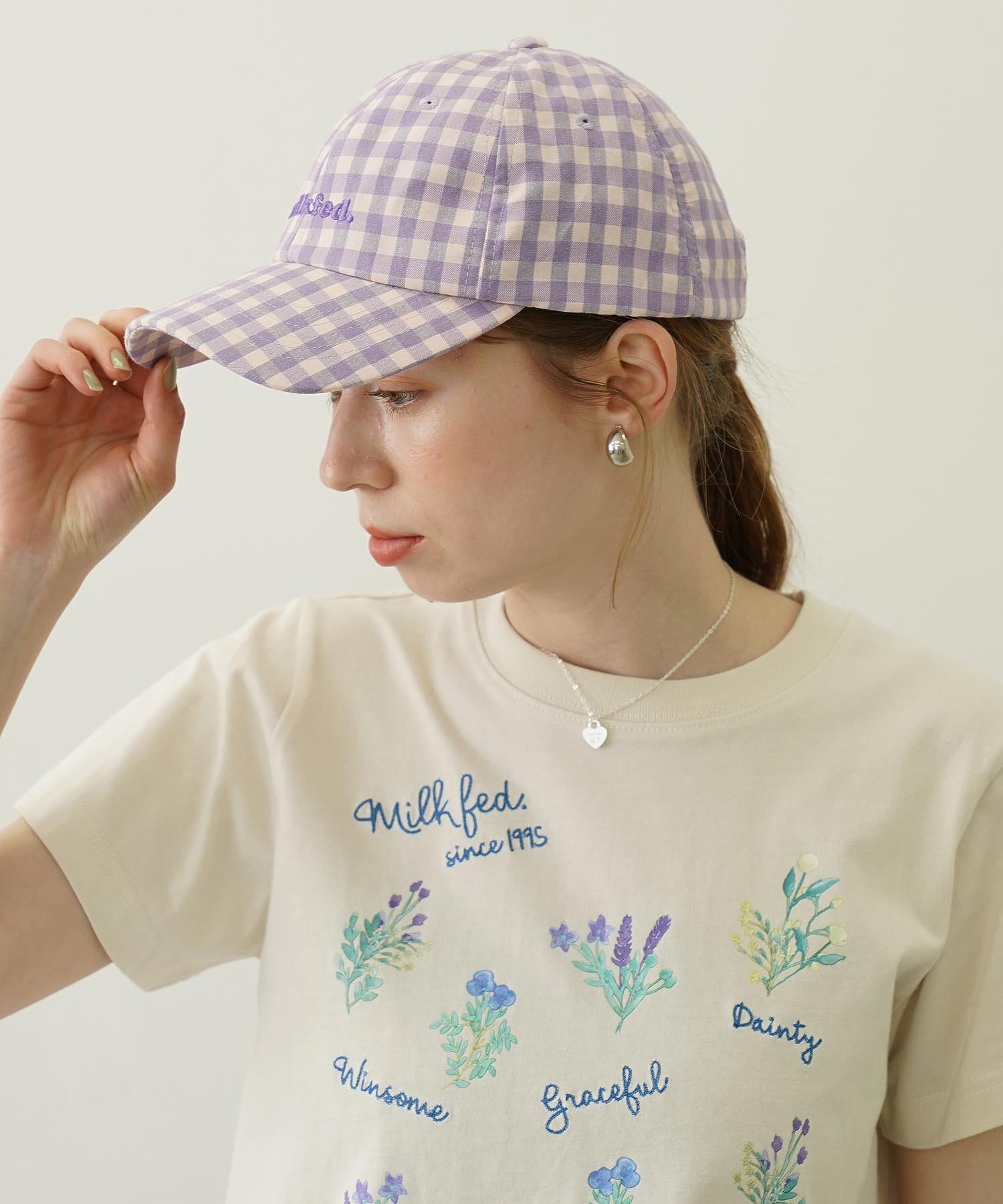 GINGHAM LOGO CAP