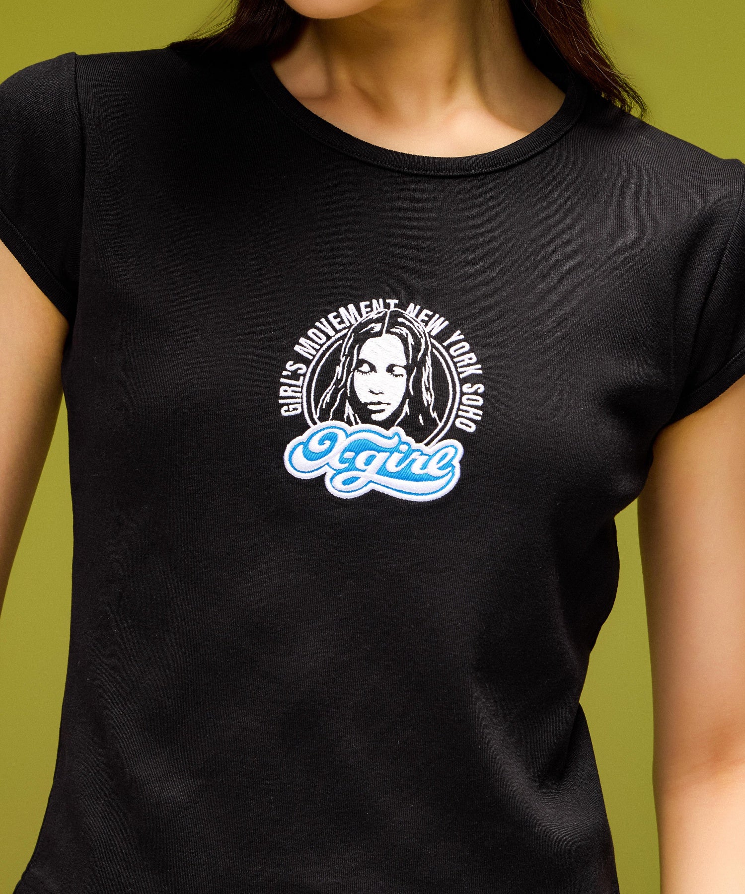 FACE AND LOGO PATCH S/S BABY TEE