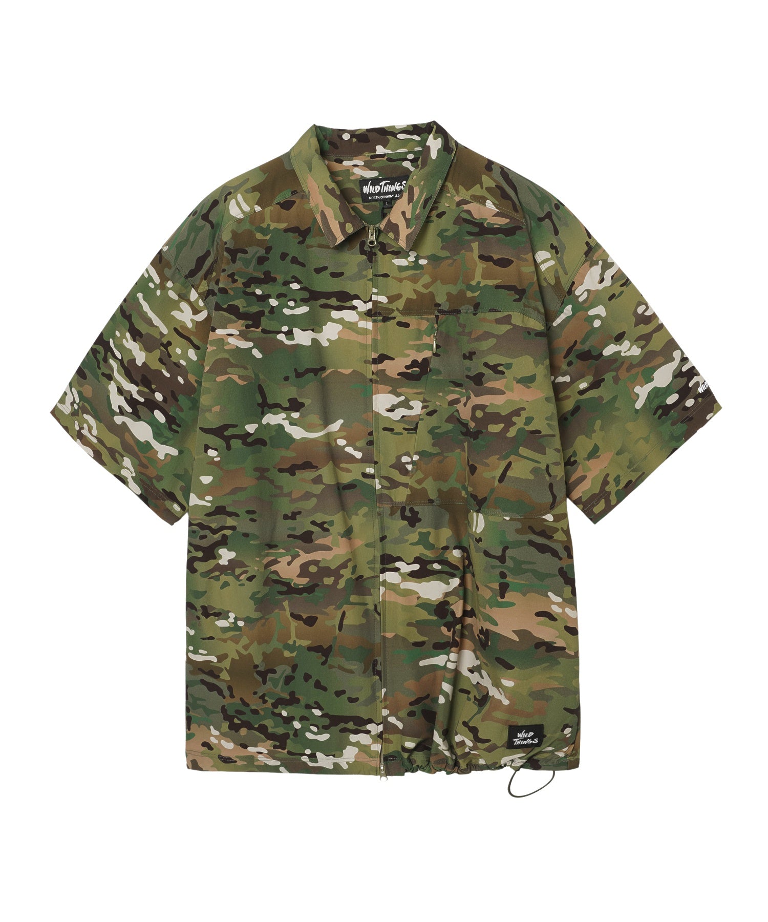 WILDTHINGS/ワイルドシングス/PRINT SLANT S/S SHIRT/WT24035AD