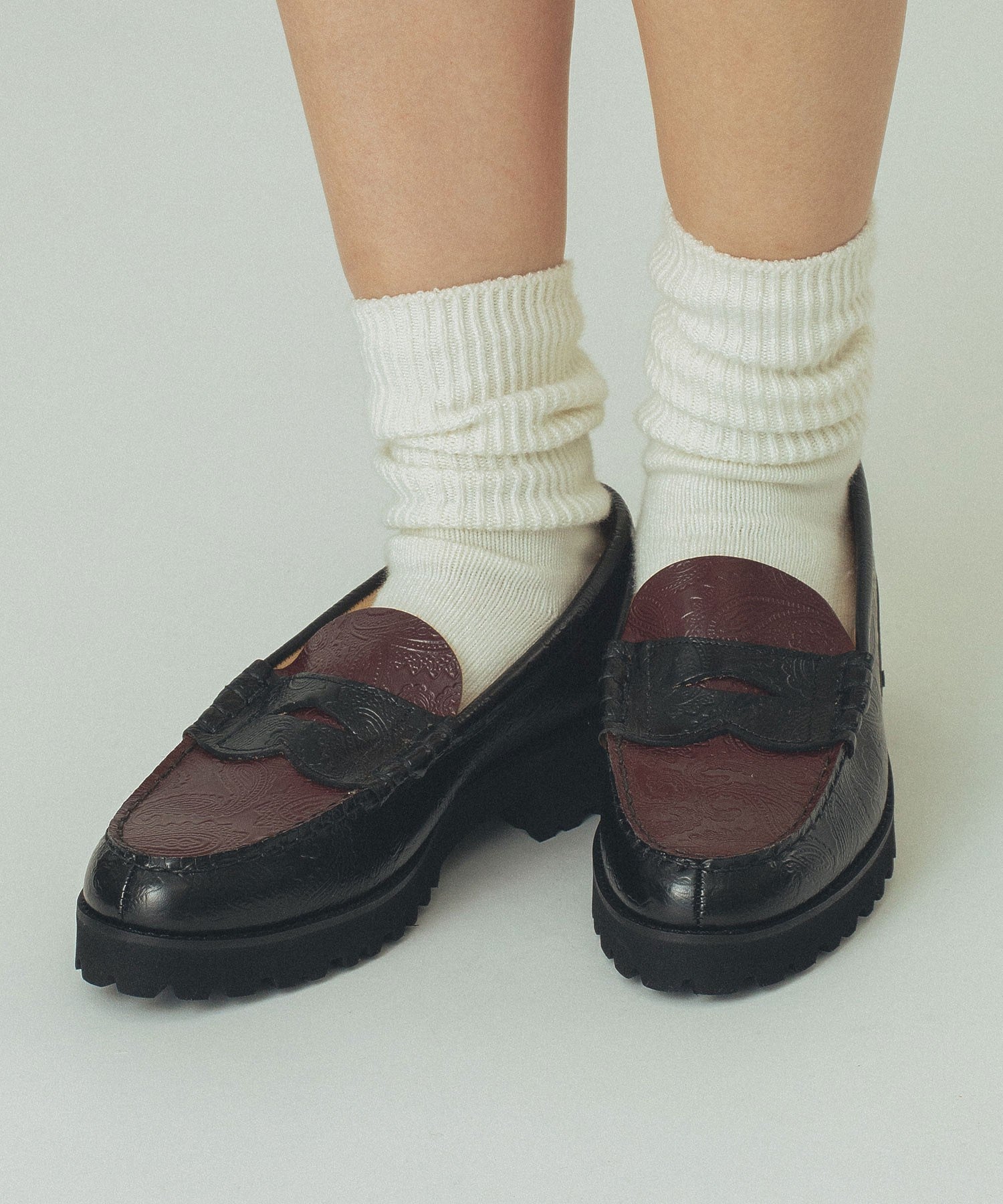 【ROSE BUD別注】The Kenford Fineshoes/TANK SOLE COMBI COLOR LOAFERS