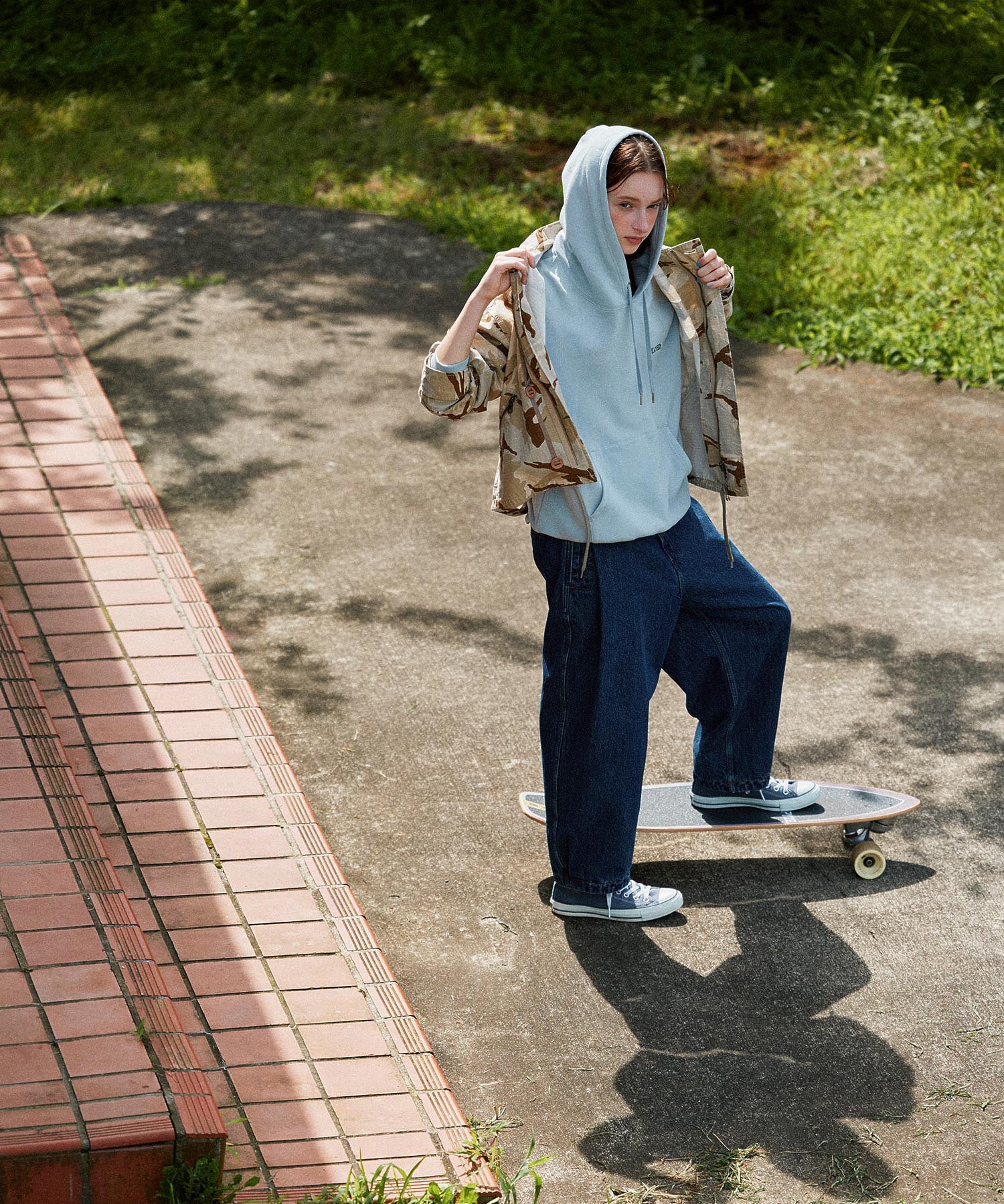 WIDE LEG BAGGY DENIM PANTS