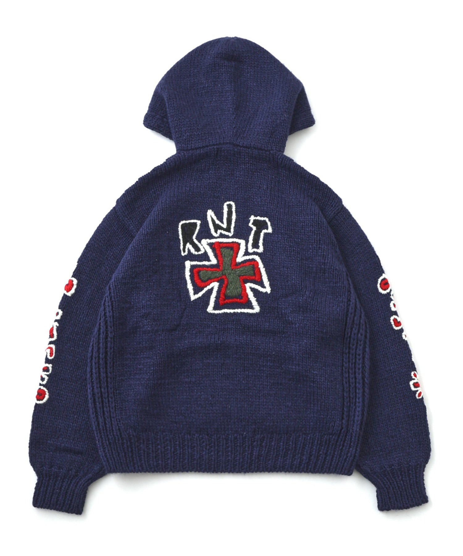 RICE NINE TEN/ライスナインテン/HAND KNITTED SK8 ZIP HOODIE HKN-SK8