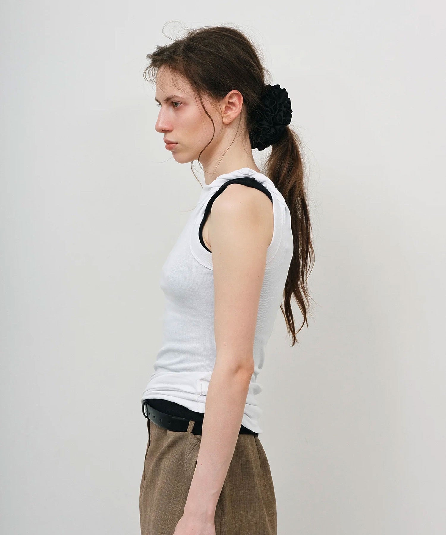 heyep/Ruffled Silk Scrunchie