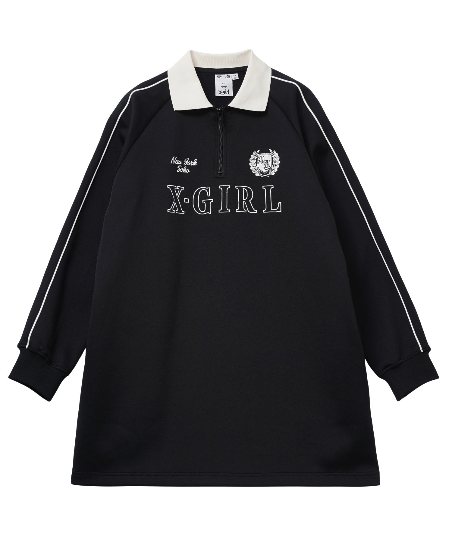 HALF ZIP JERSEY DRESS