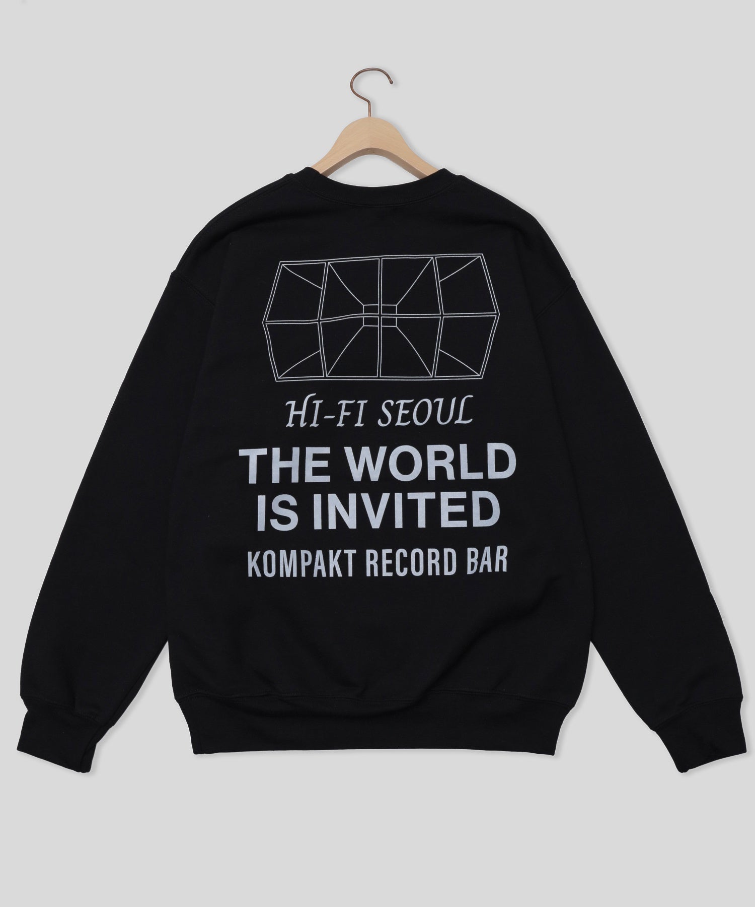 KOMPAKT RECORD BAR/コンパクト レコード バー/THE WORLD IS INVITED CREWNECK KRB204