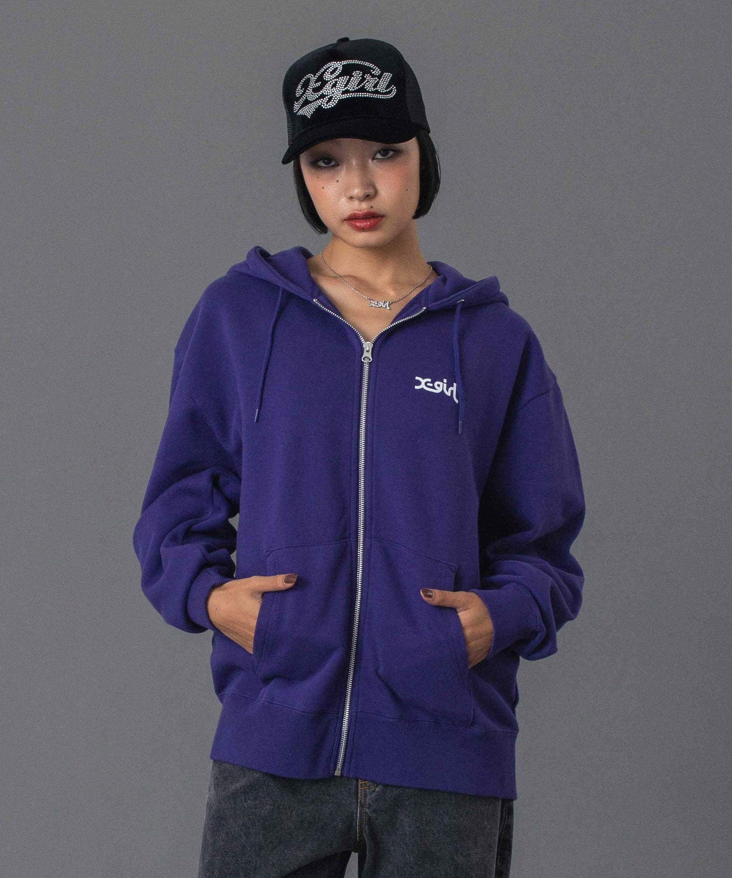 LEOPARD BOX ZIP UP SWEAT HOODIE