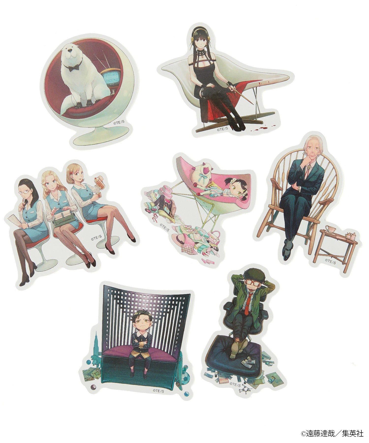 SPY×FAMILY Mid-Century MODERN Sticker Set B