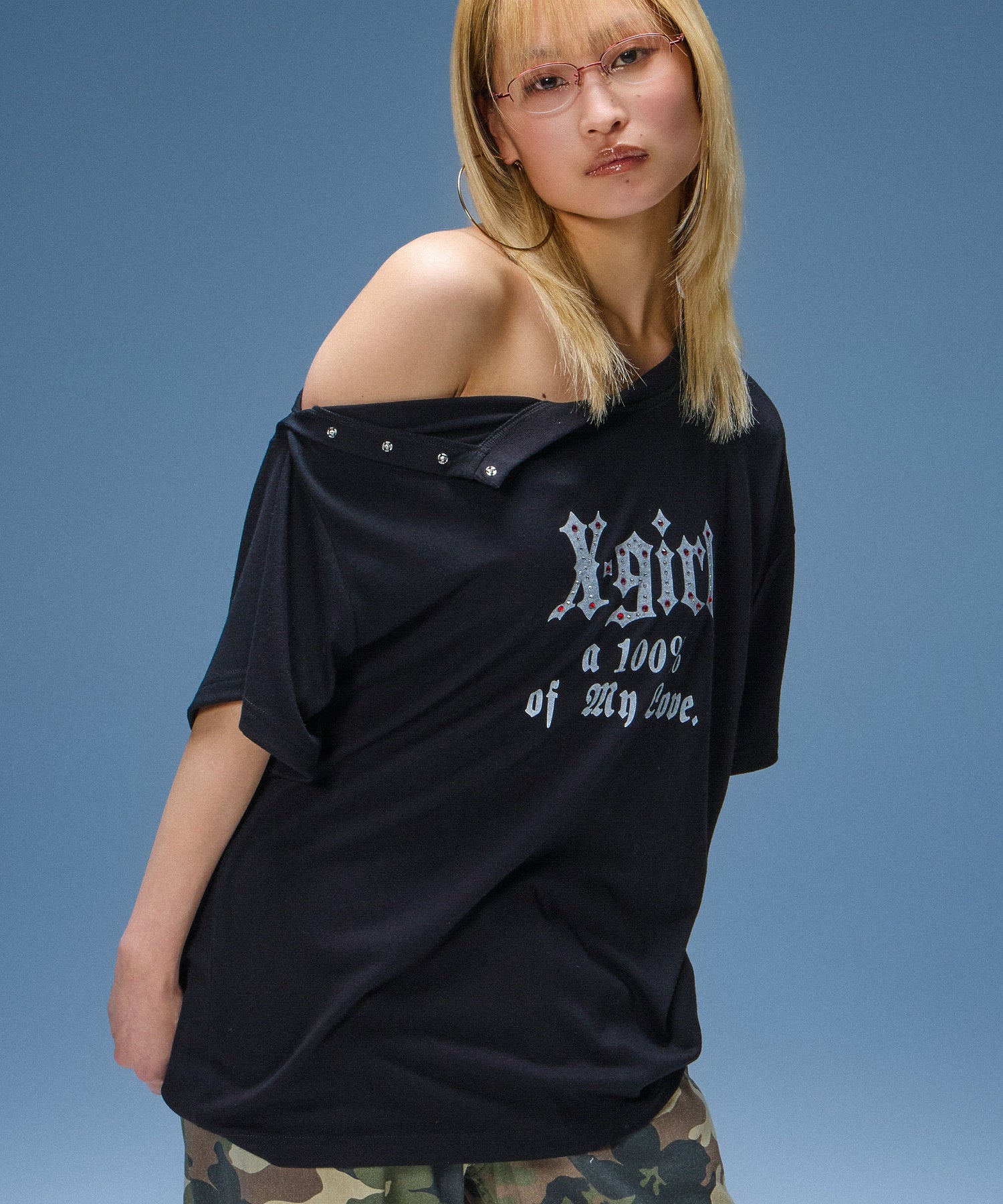 2WAY SHOULDER S/S TEE