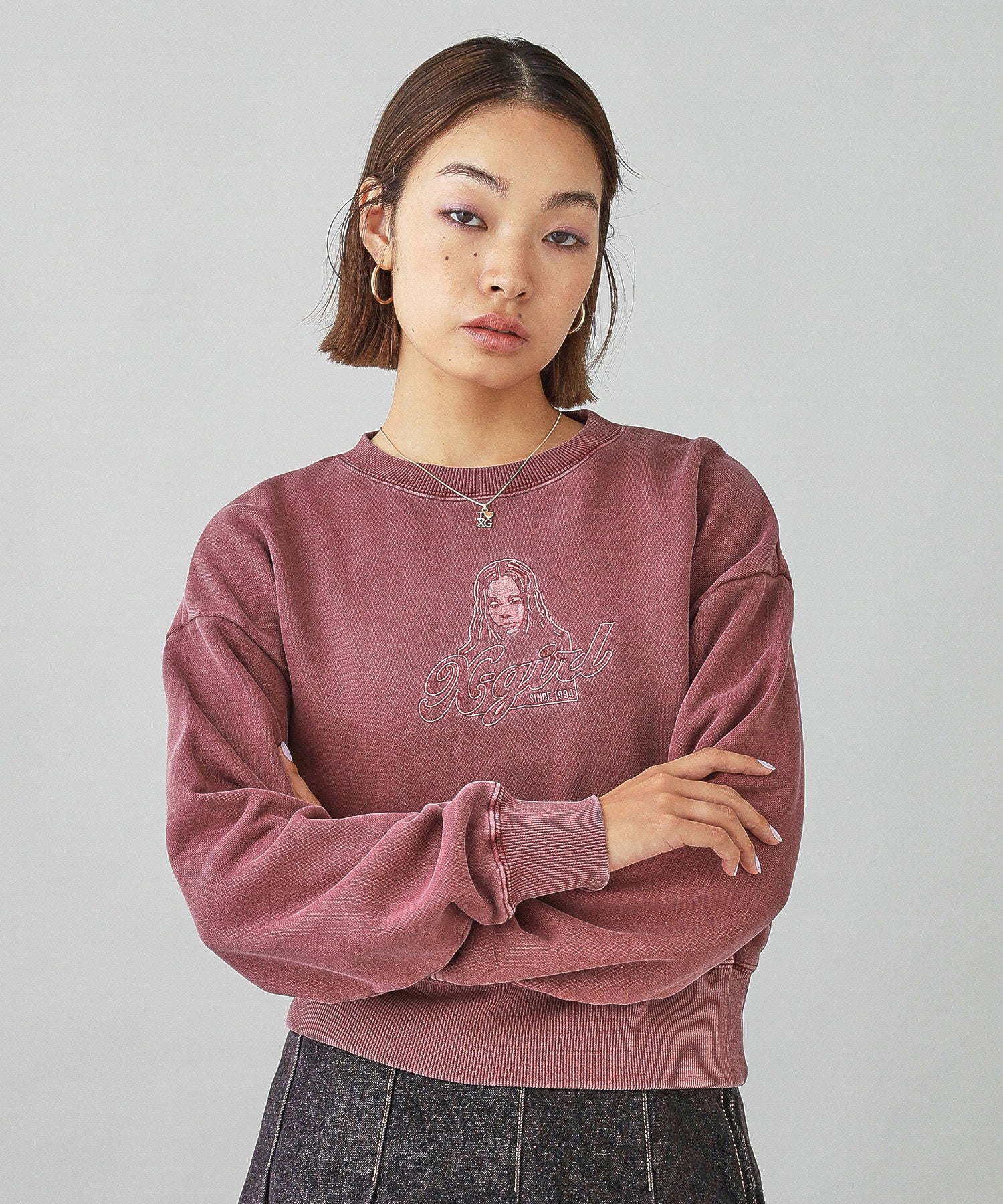 FACE PIGMENT DYED COMPACT SWEAT TOP