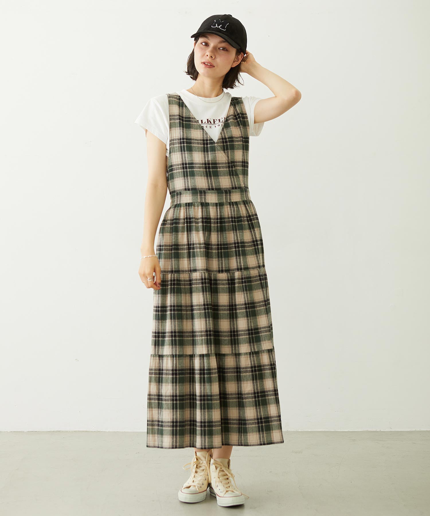 APRON TIERED DRESS