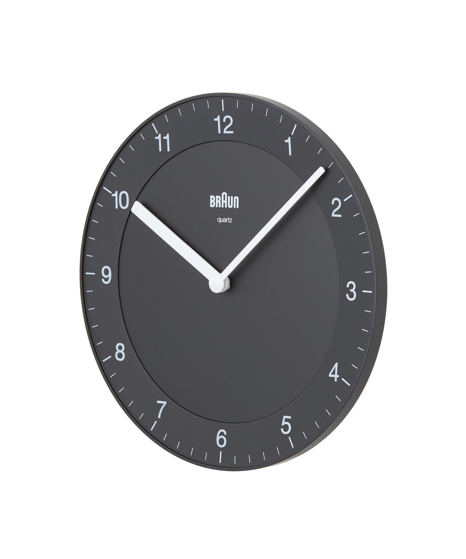 BRAUN WALL CLOCK BLACK BC06B（ブラウン アナログ掛け時計 ブラック 直径20cｍ）