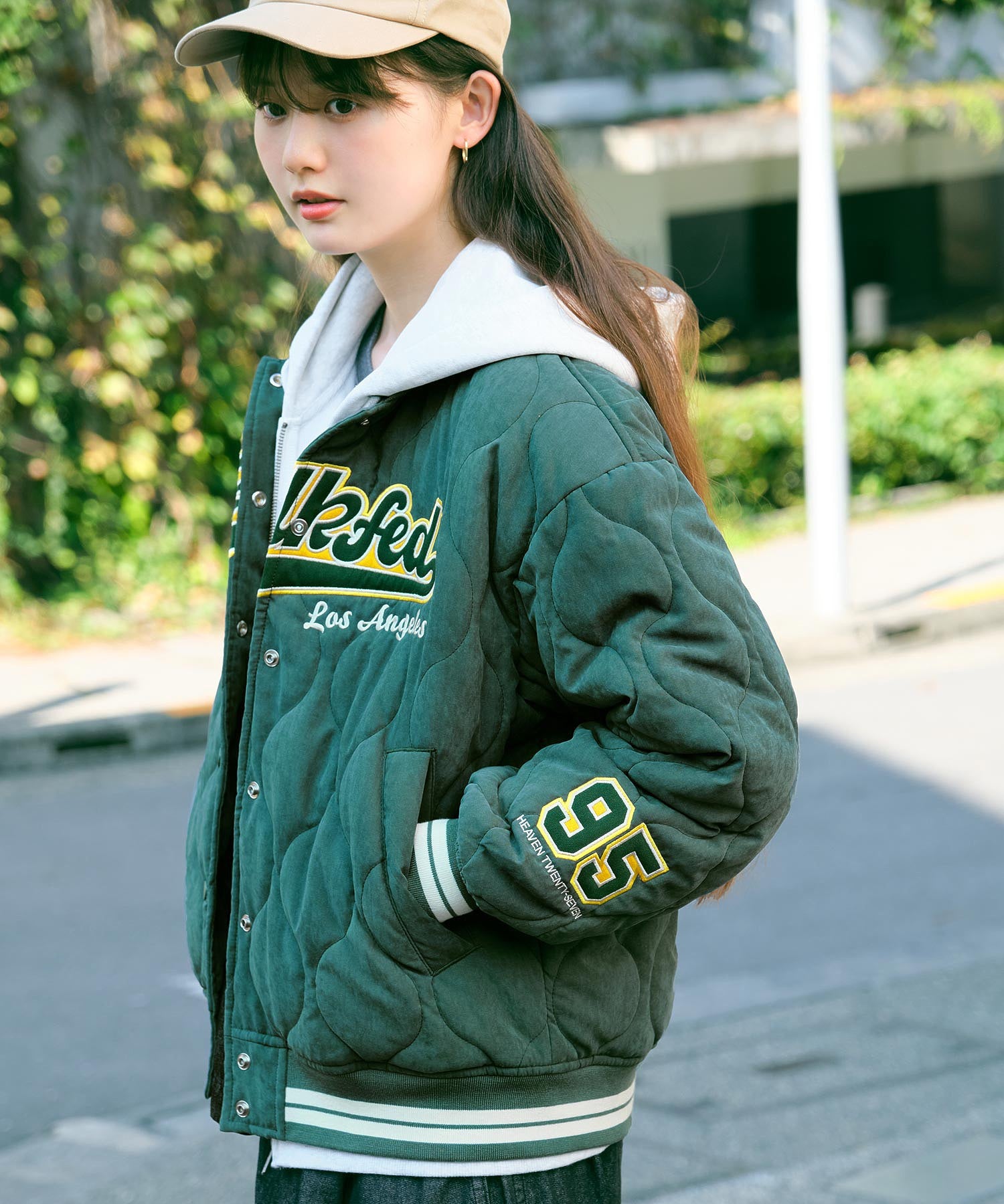 LOGO PATCH QUILTED JACKET