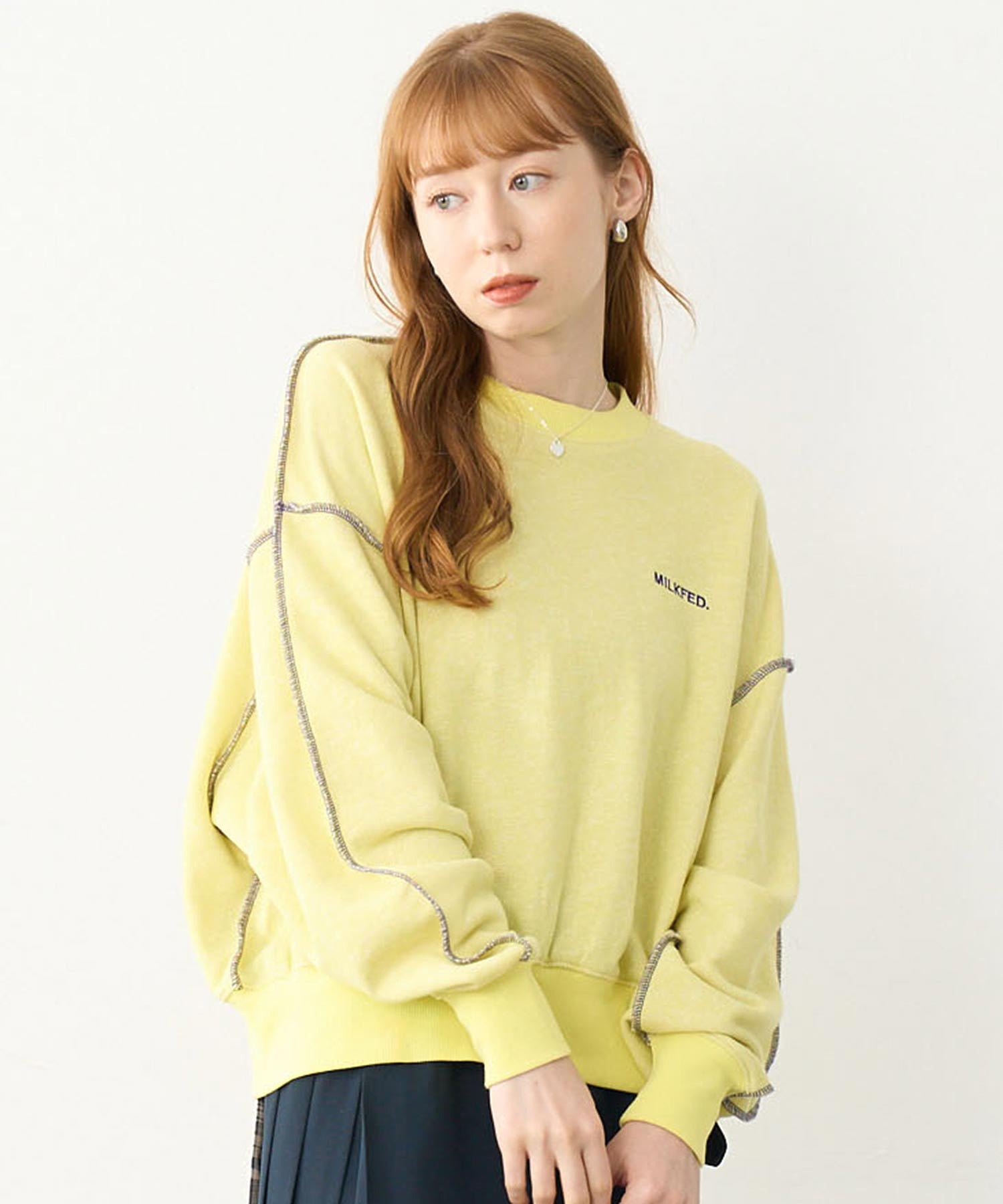 OVERLOCK STICHED SWEAT TOP