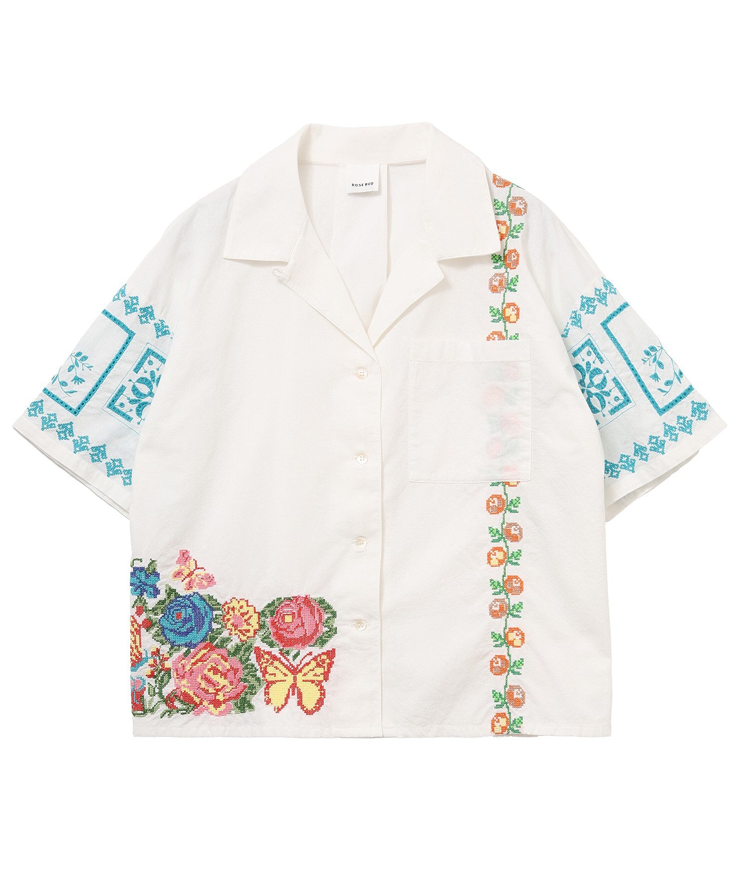 FLOWER EMBROIDARY SHIRT