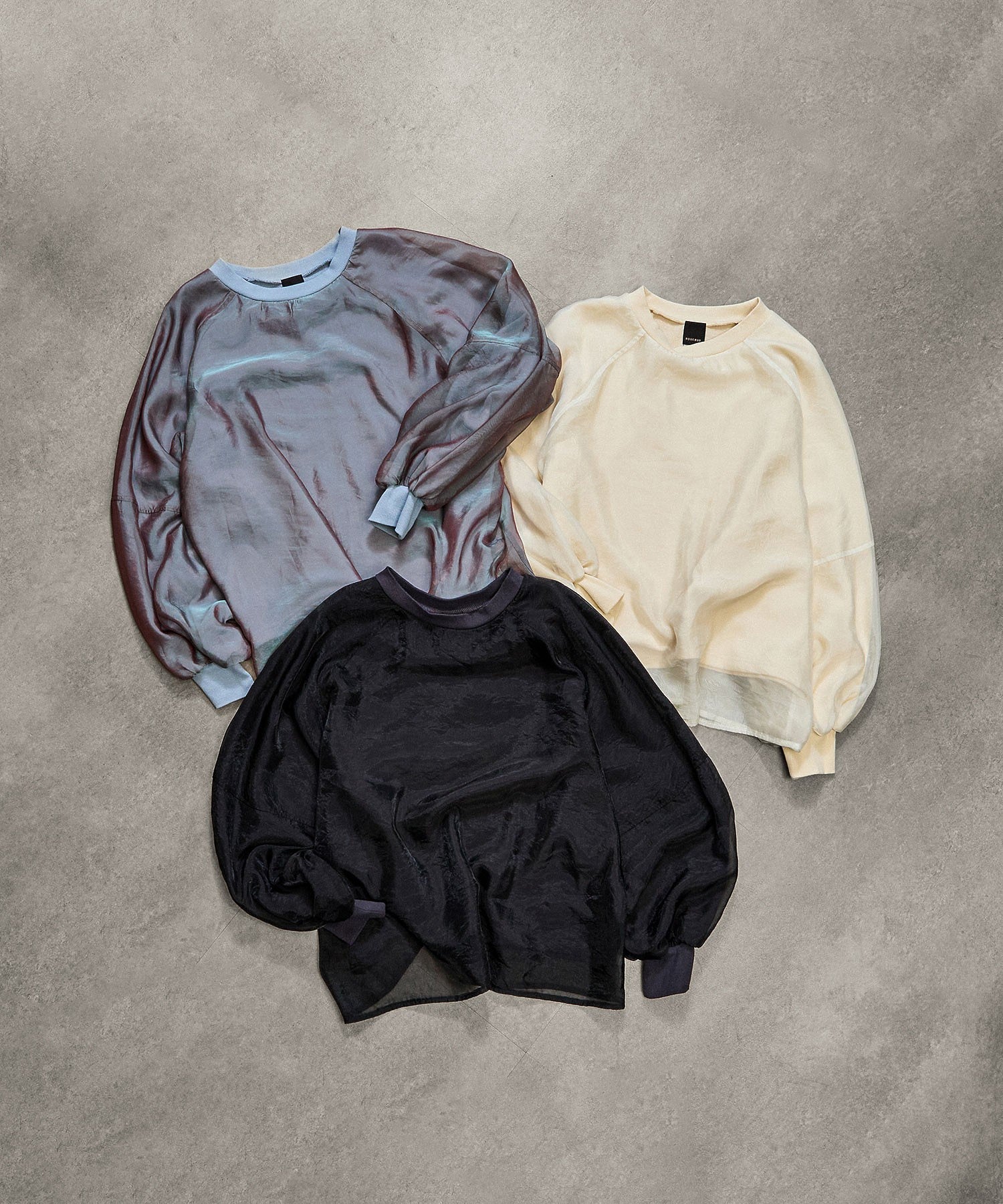 SHEER PANEL SWEAT SHIRT