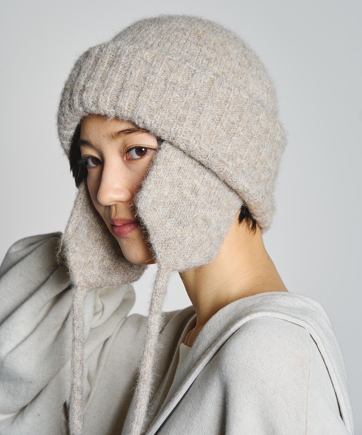 【ROSE BUD別注】EAR FLAP KNIT CAP