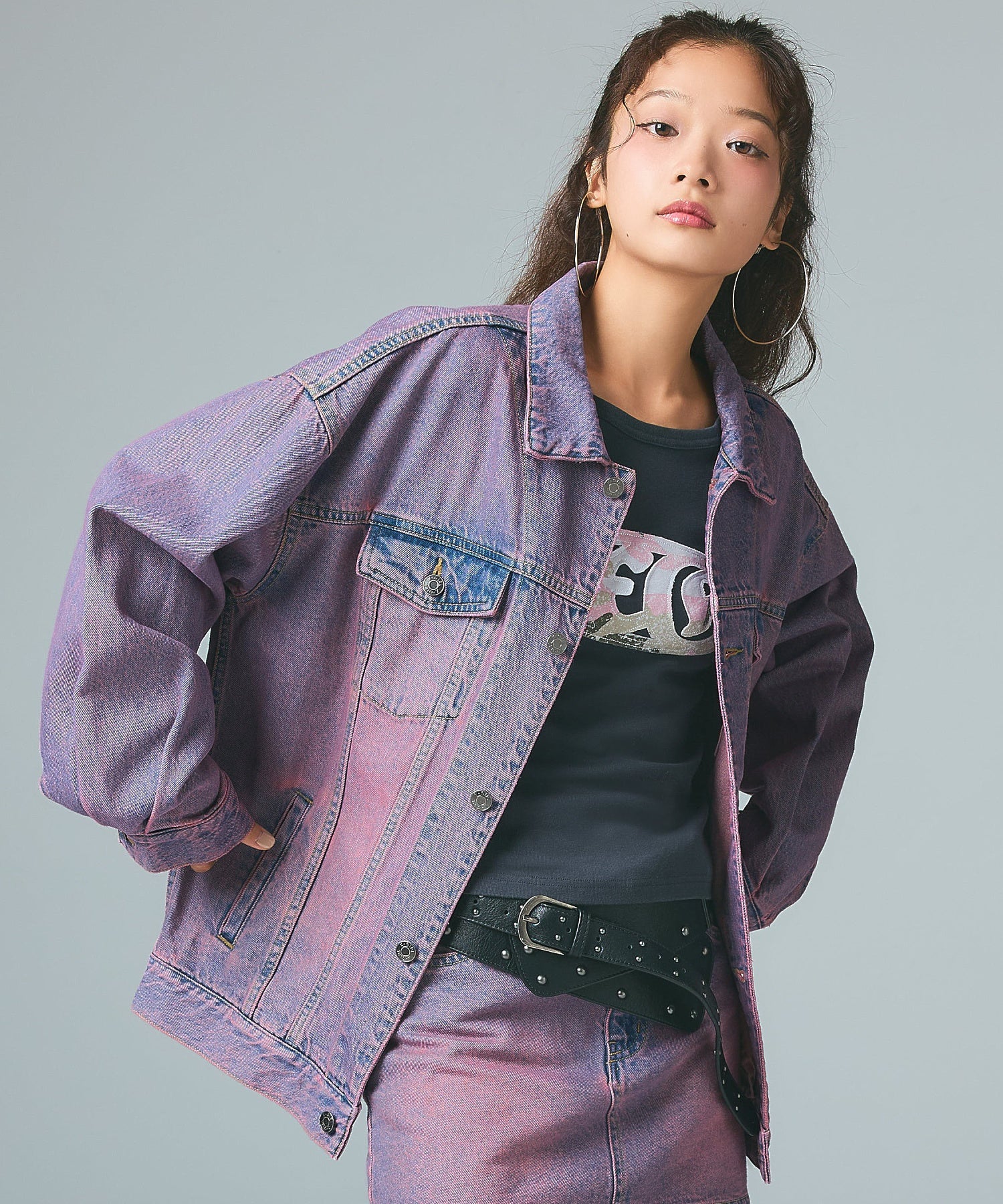 CURSIVE LOGO DENIM JACKET