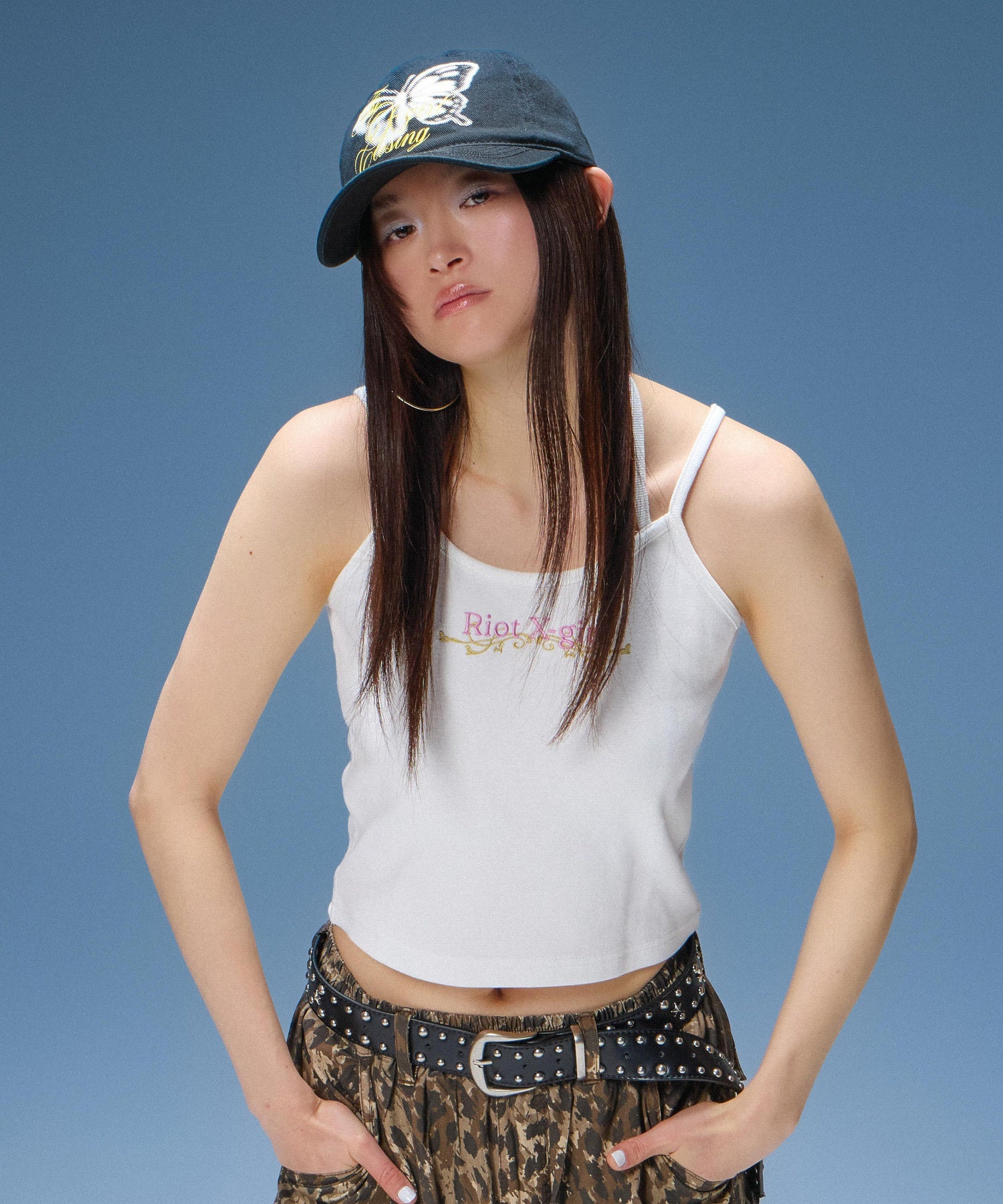 BUTTERFLY SCRIPT LOGO 6PANEL CAP