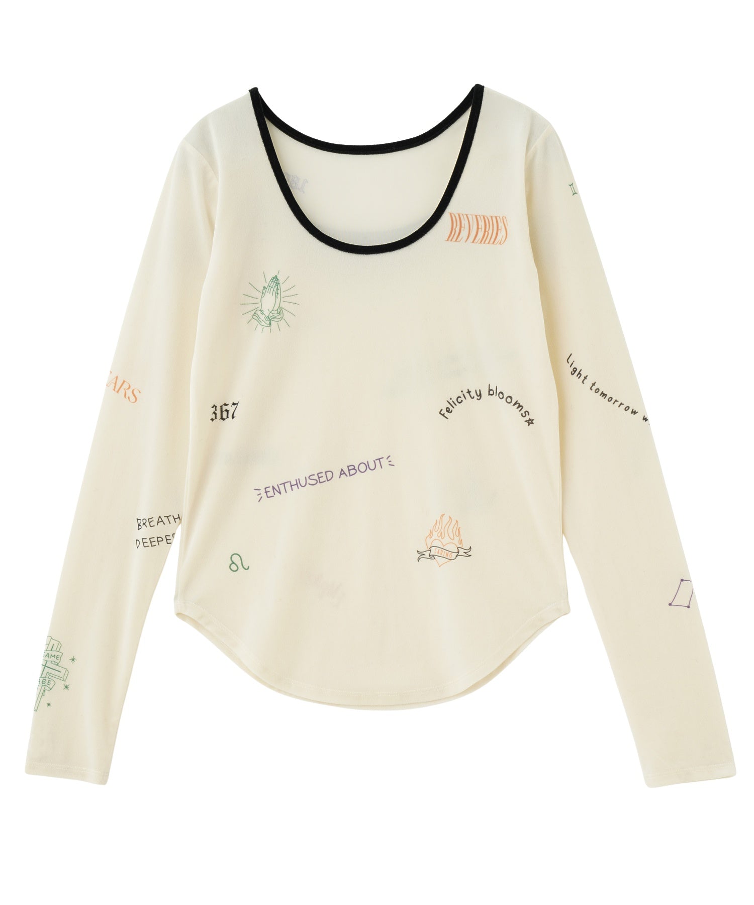 SHEER VELOUR L/S TEE