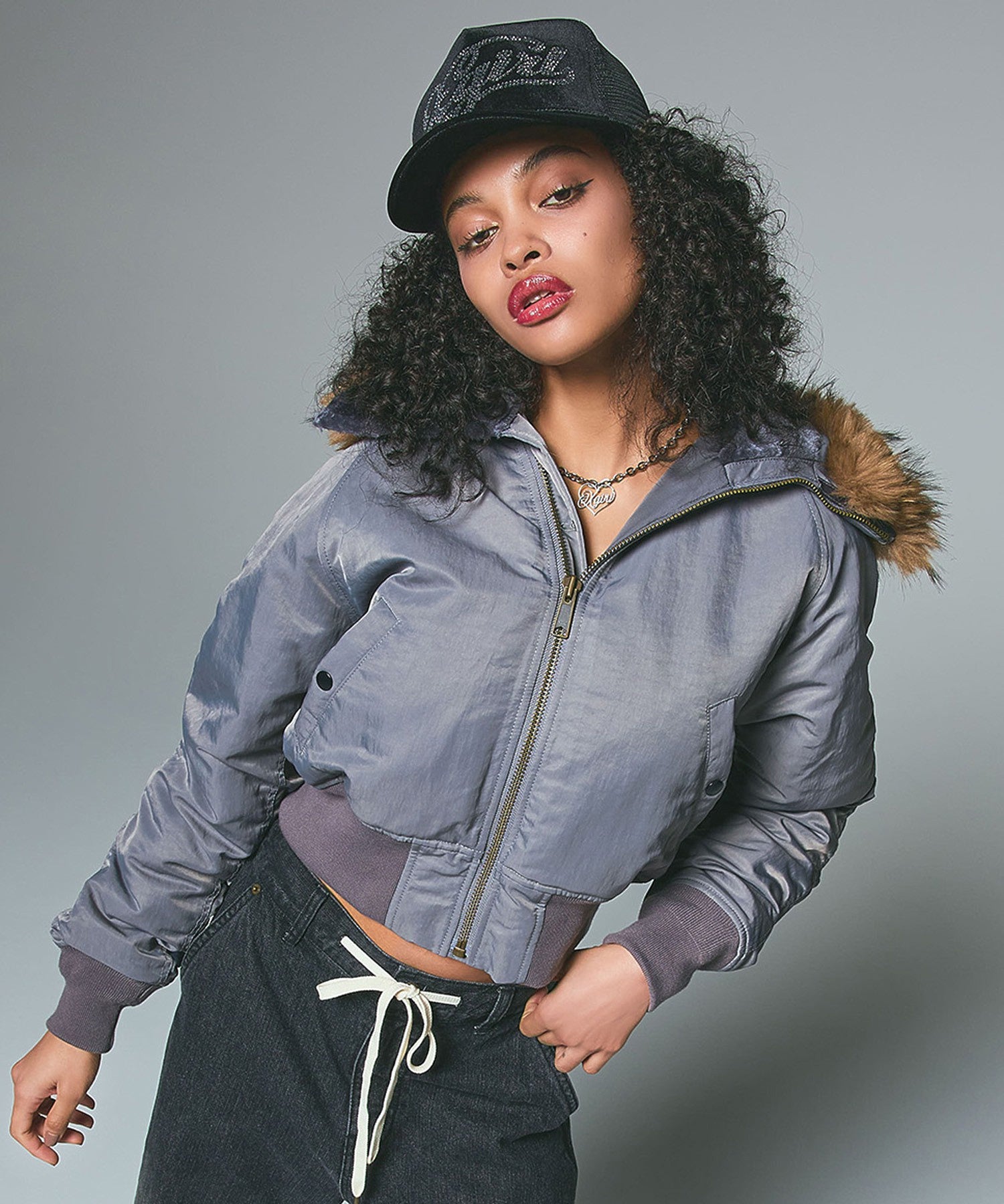 FAUX FUR HOODED JACKET