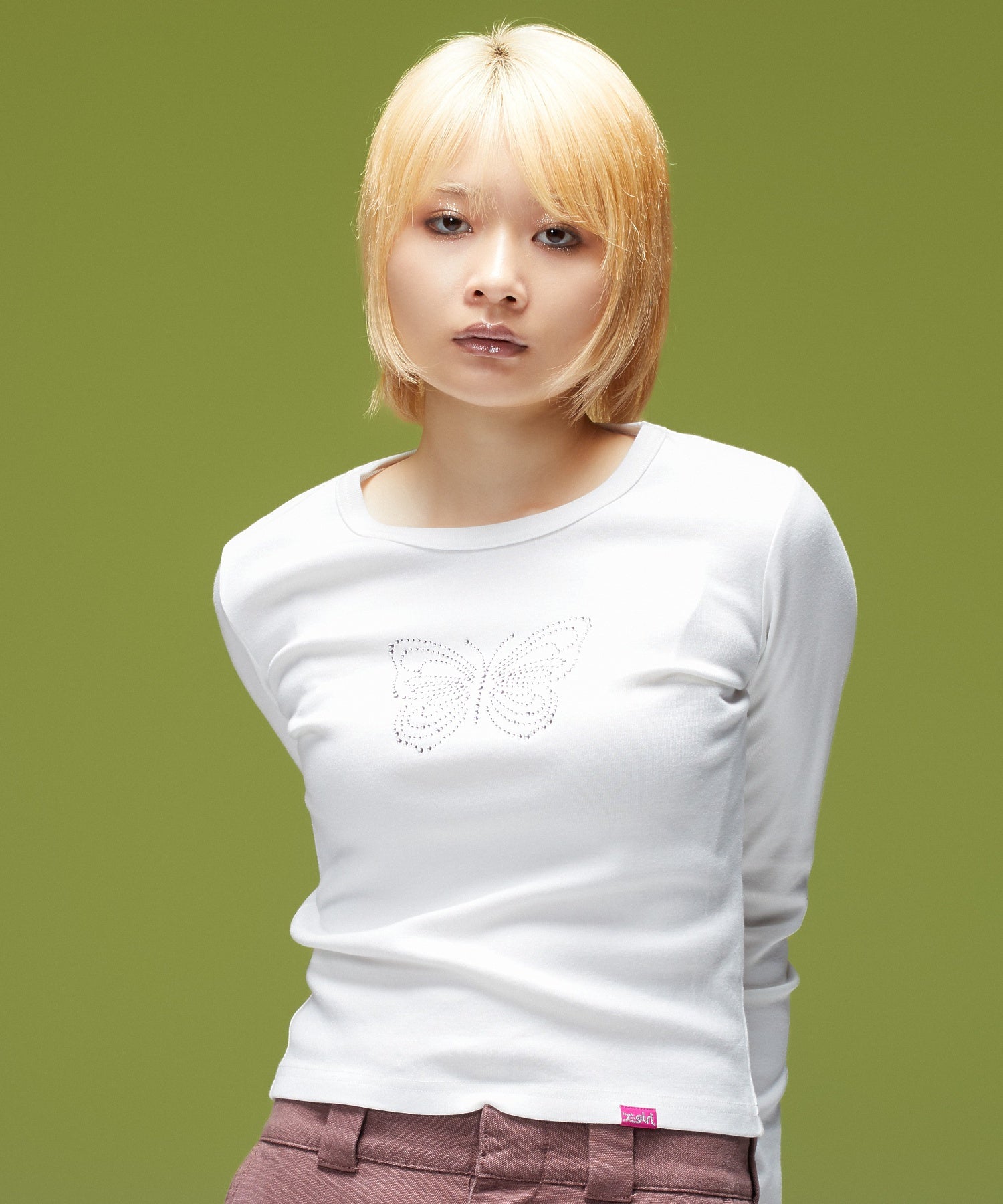 RHINESTONE BUTTERFLY L/S BABY TEE