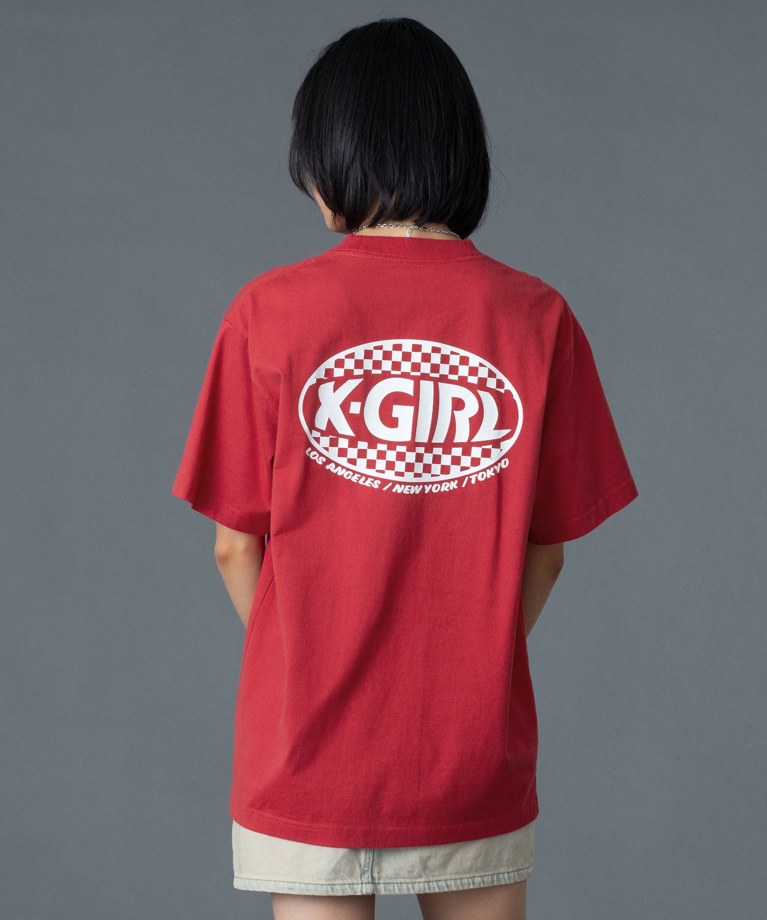 CHECKER OVAL LOGO POCKET S/S TEE