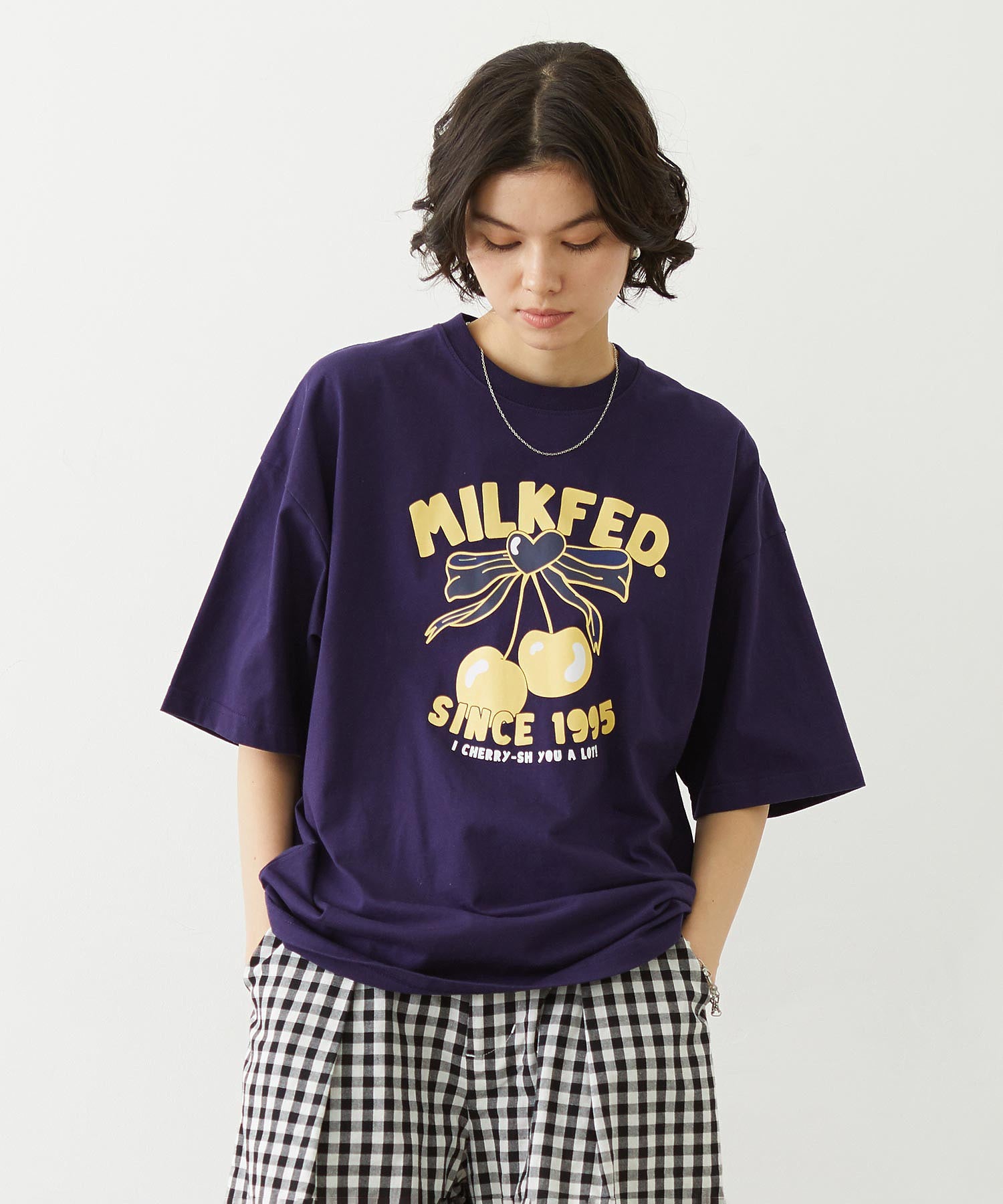 CHERRY RIBBON WIDE S/S TEE