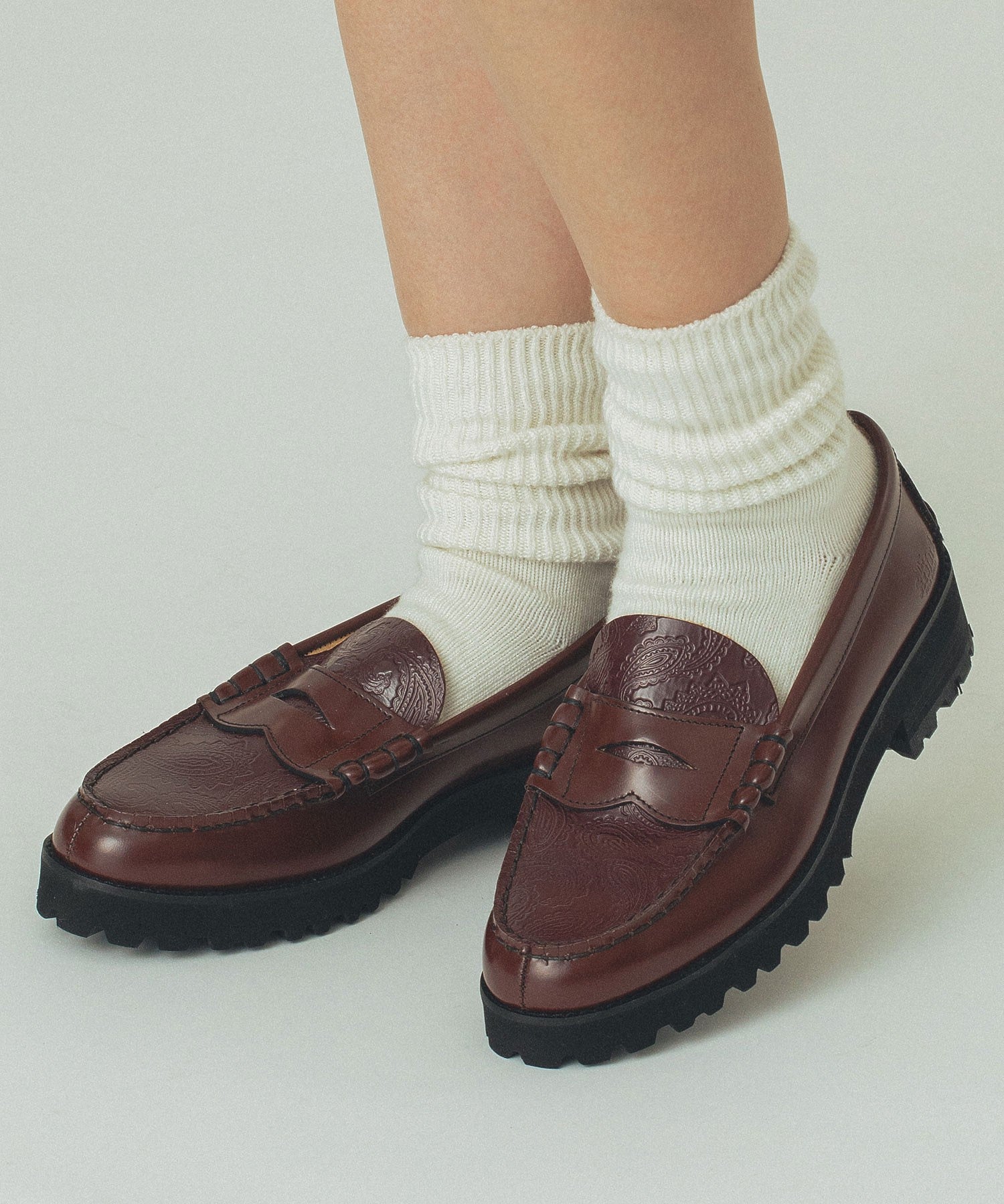 【ROSE BUD別注】The Kenford Fineshoes/TANK SOLE COMBI COLOR LOAFERS