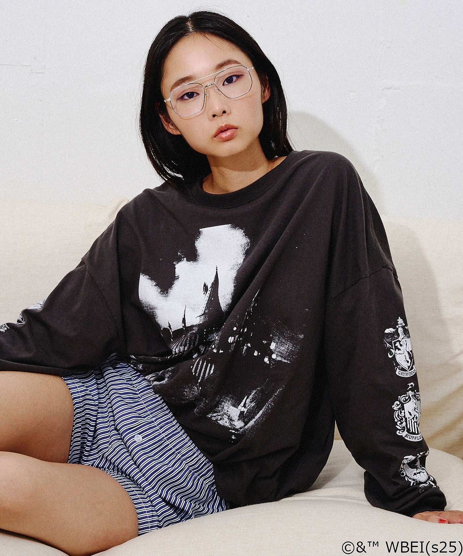 【Sサイズのみ期間限定受注生産】COLSUN/HOGWARTS SCHOOL L/S TEE