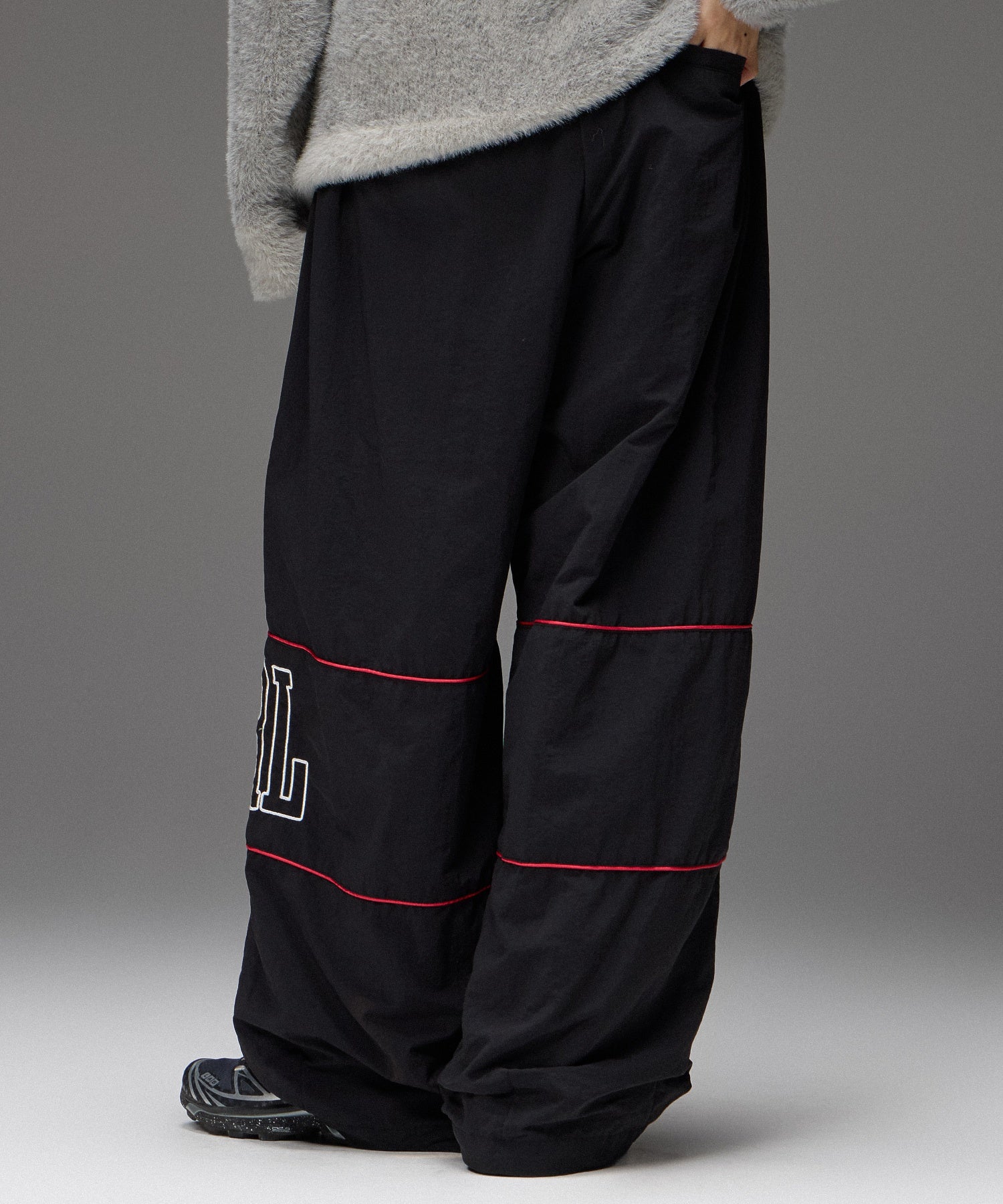 LOGO AND STAR WIDE LEG TRACK PANTS