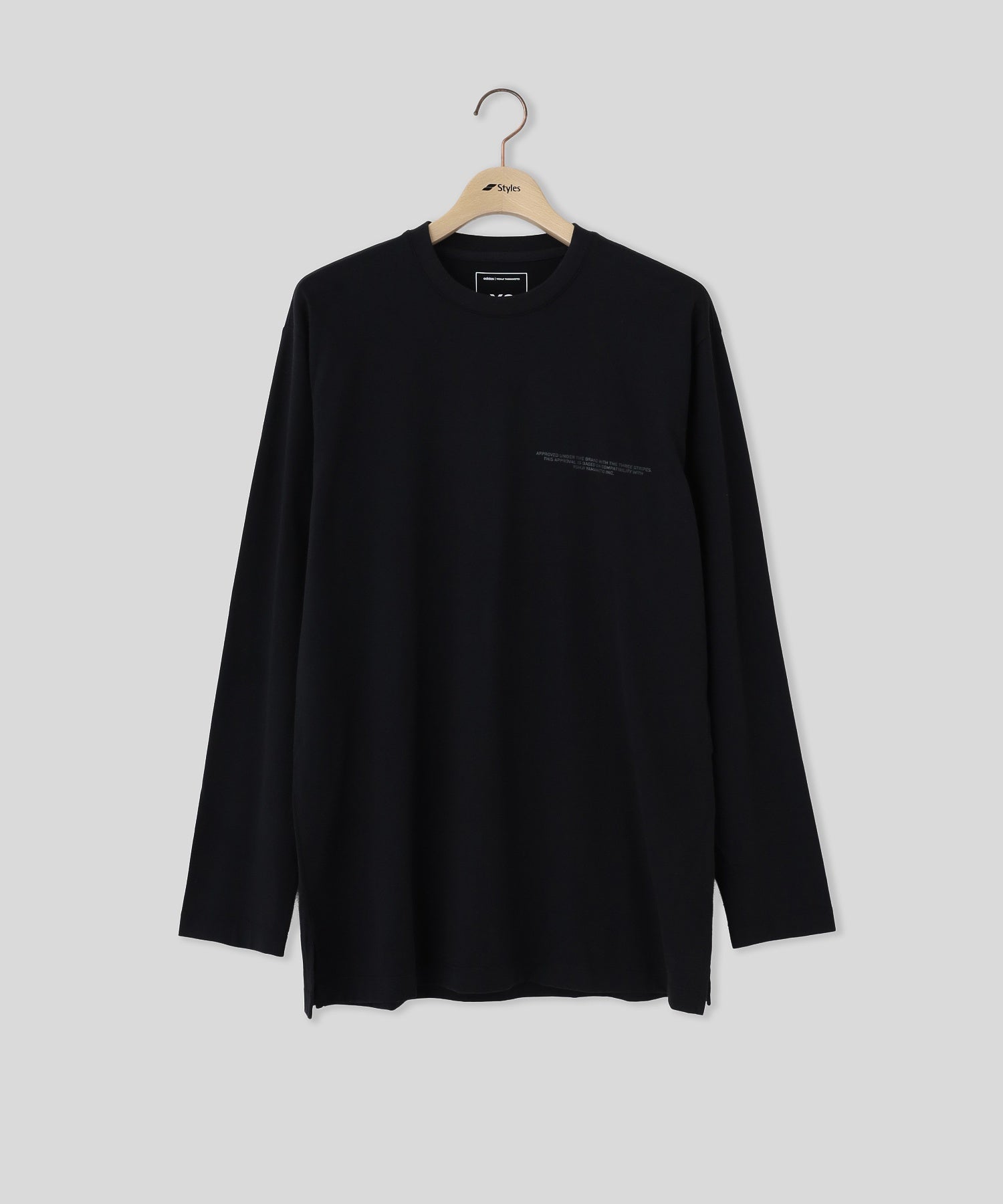 Y-3/ワイスリー/LOGO LS TEE BLACK JE9280