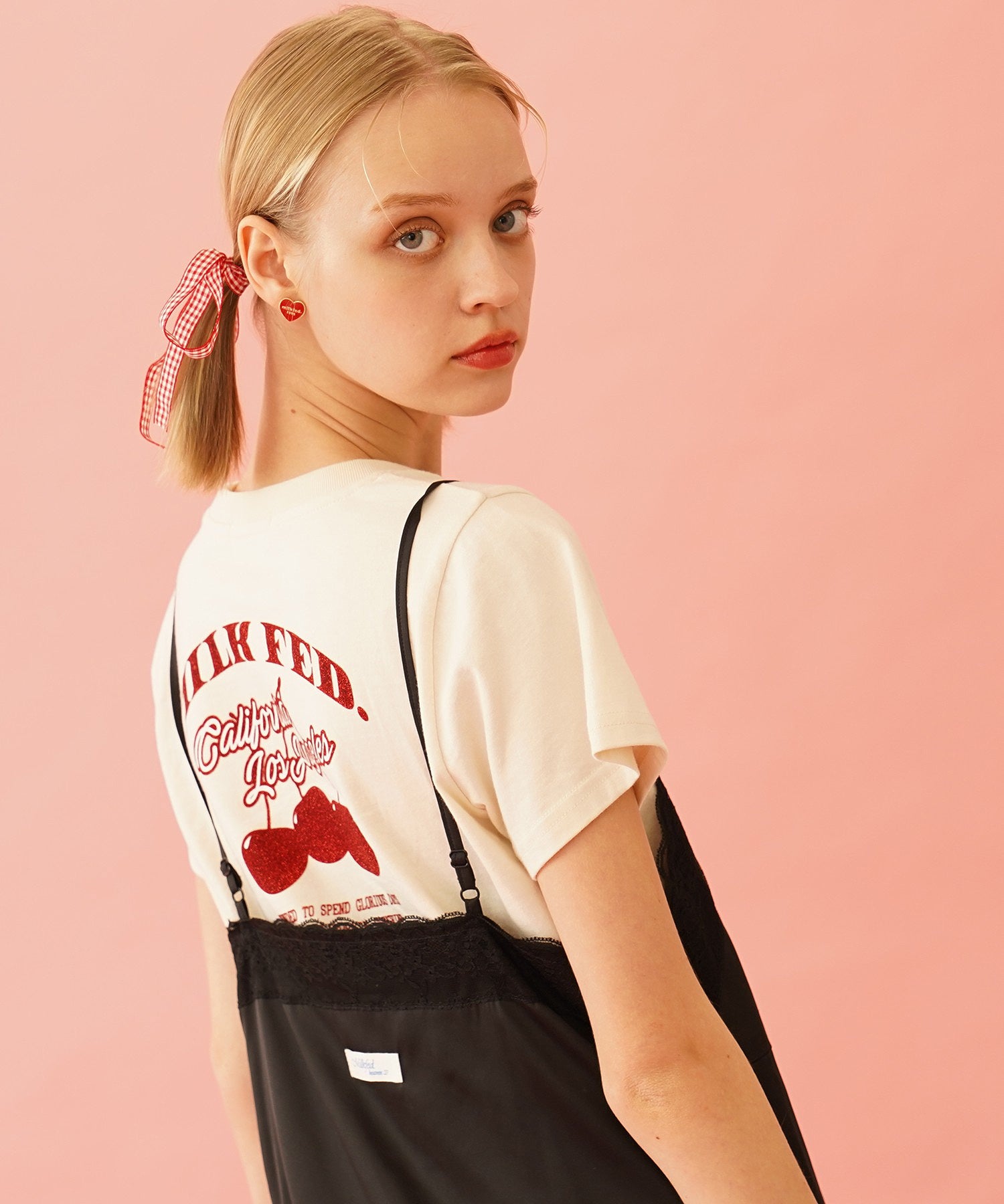 GLITTER  CHERRY COMPACT S/S TEE