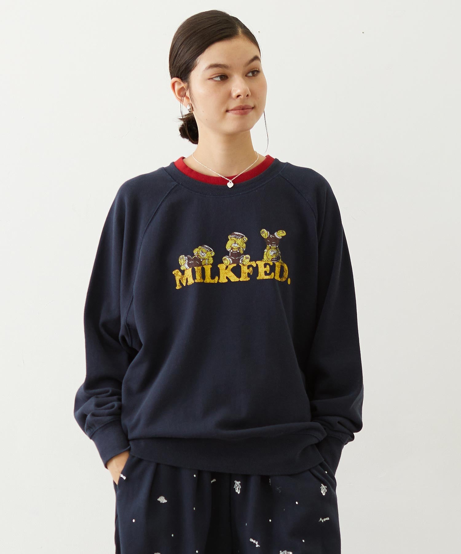 M.FEDDY DOUBLE COLLAR SWEAT TOP