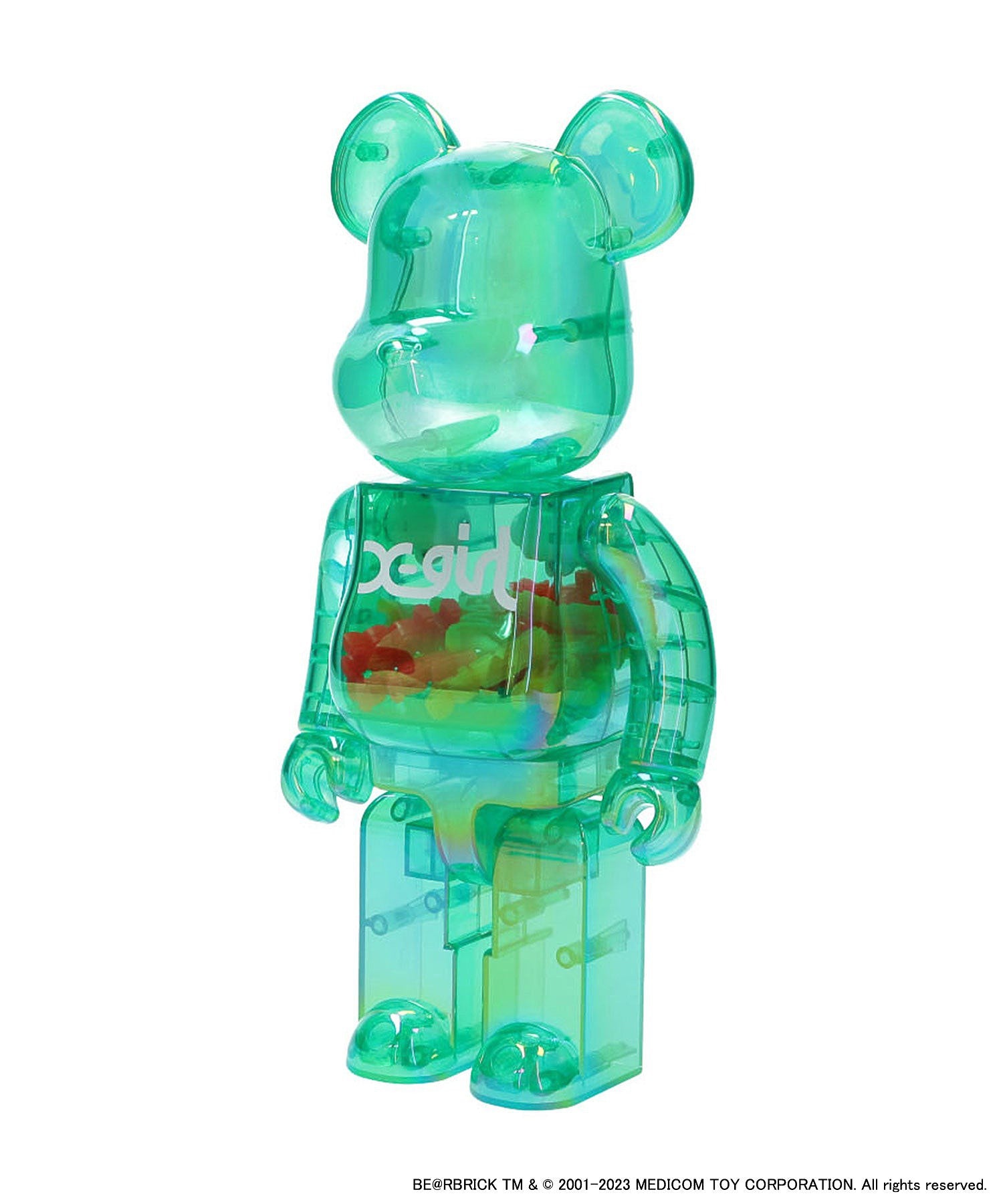 BE@RBRICK X-girl CLEAR GREEN 100% & 400%