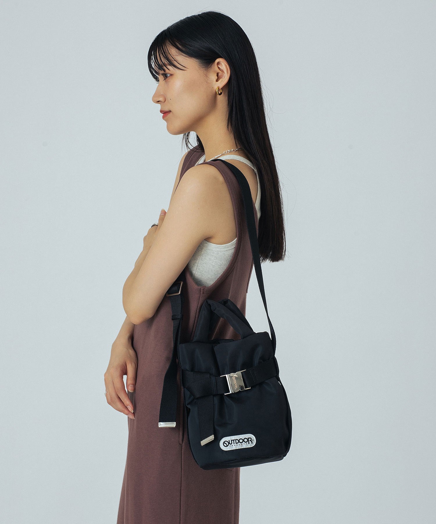 【ブラウンROSE BUD別注カラー】OUTDOOR/2WAY BELT SHOULDER BAG