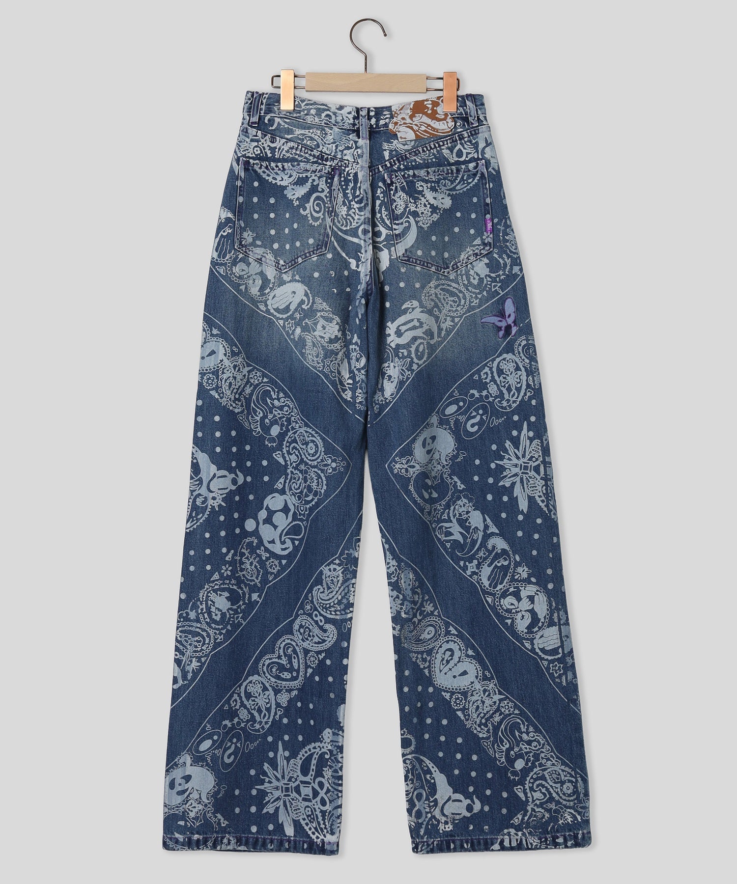 PERKS AND MINI/パークスアンドミニ/W COCO BANDANA OVER PRINT JEANS 80104