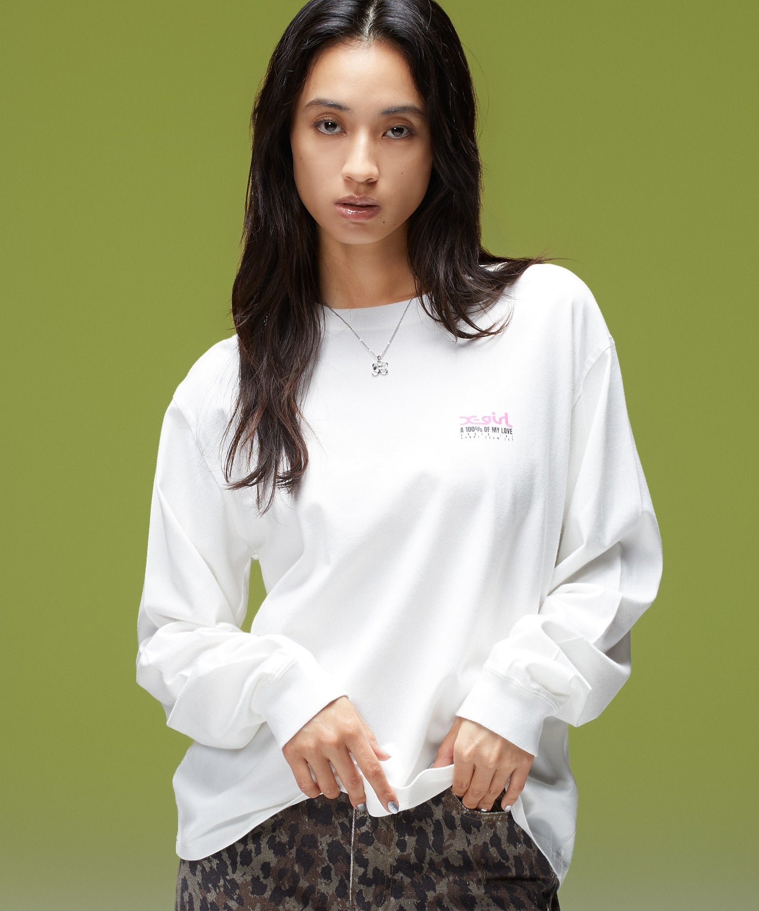 FACE BOX AND MESSAGE L/S TEE