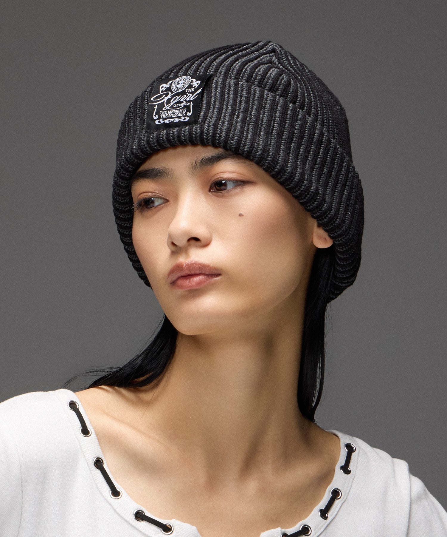 BICOLOR RIB CUFF BEANIE