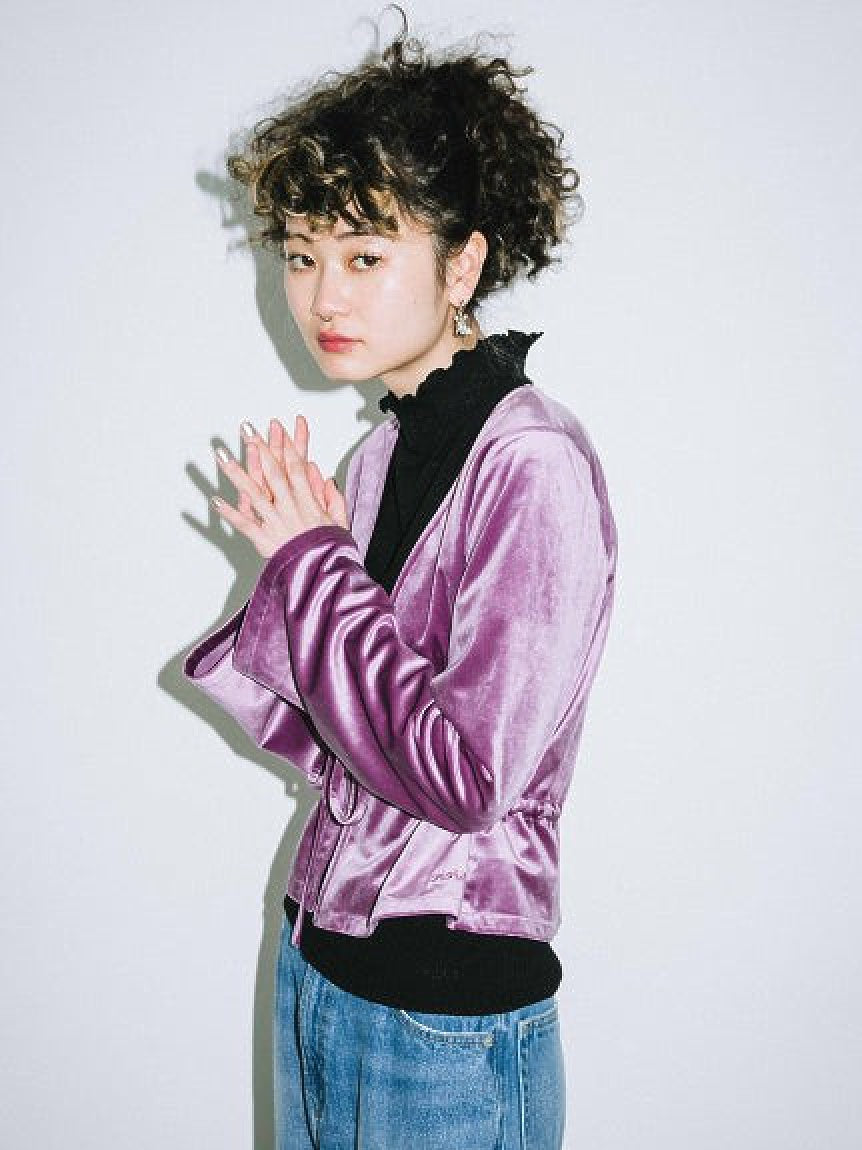 VELOUR CARDIGAN X-girl