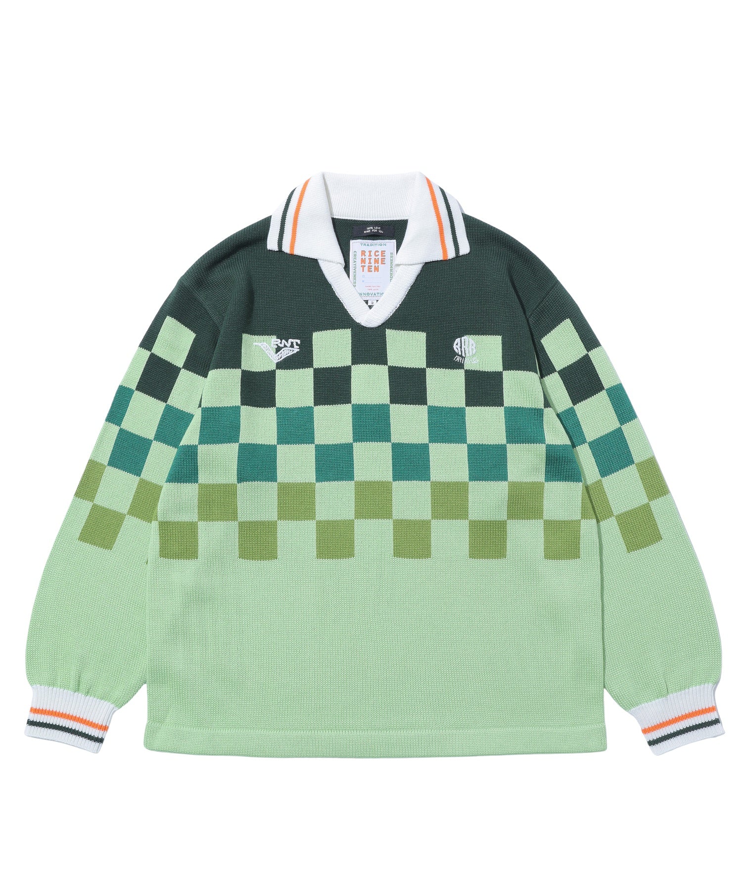 RICE NINE TEN/ライス ナイン テン/KNITTING CHECKRD SOCCER JERSEY/KN-CH-SOC