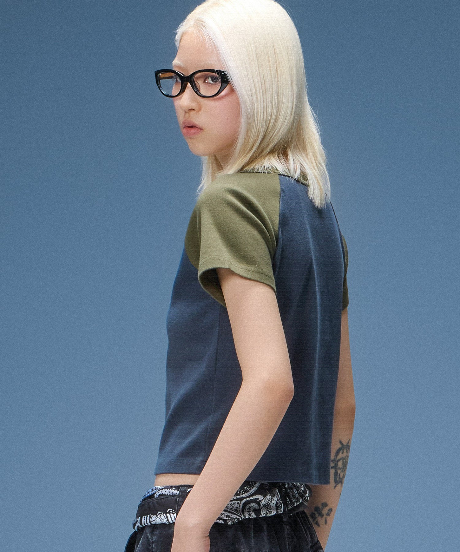 NYC MILLS LOGO RAGLAN S/S BABY TEE