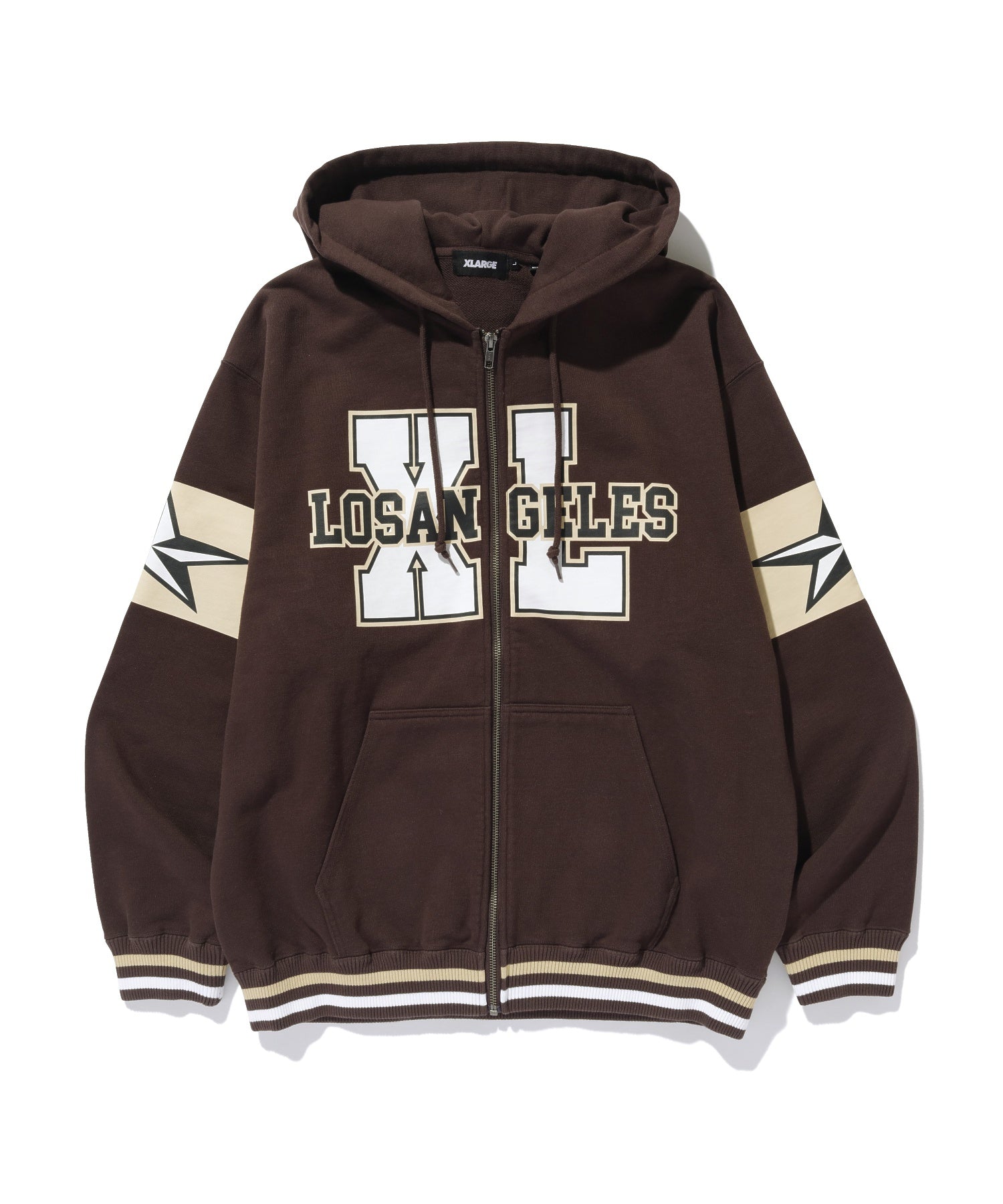 VARSITY ZIP HOODED SWEATSHIRT