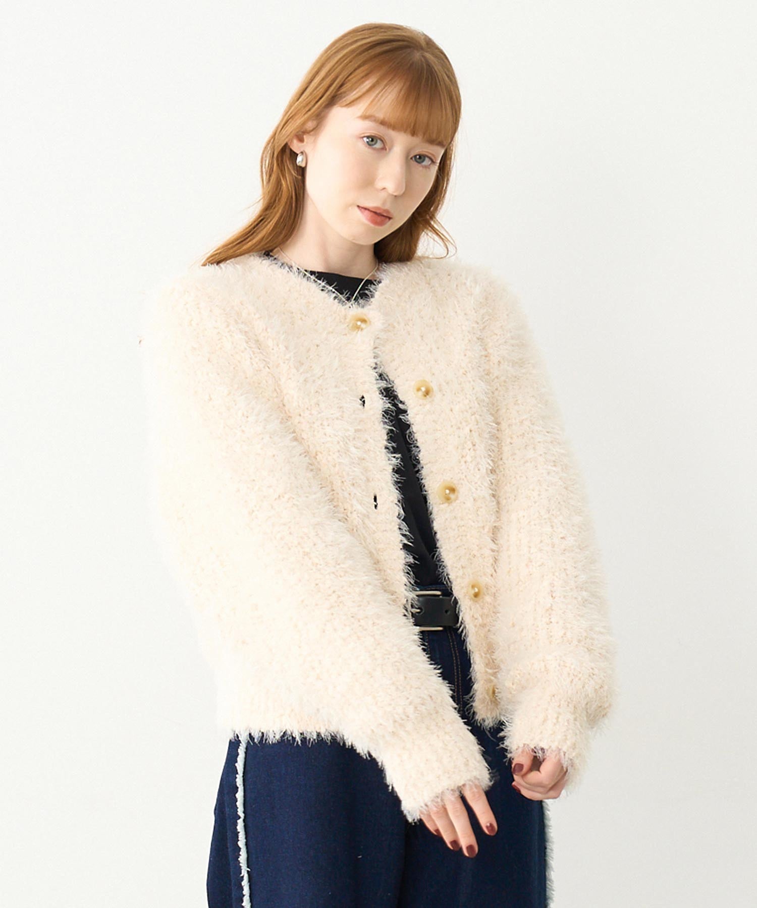 SHAGGY KNIT CARDIGAN