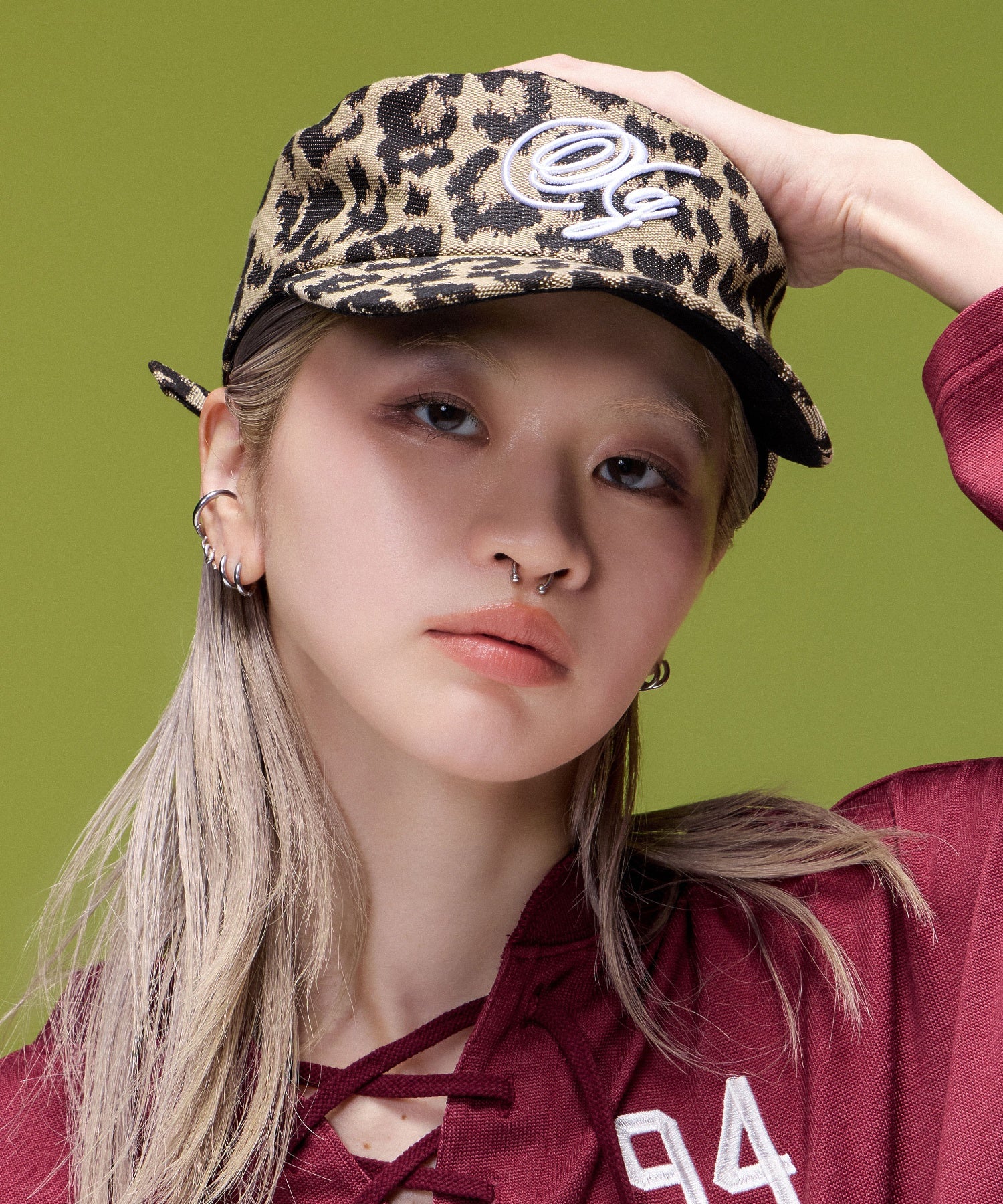 LOGO MARK EMBROIDERED FLAT BRIM CAP