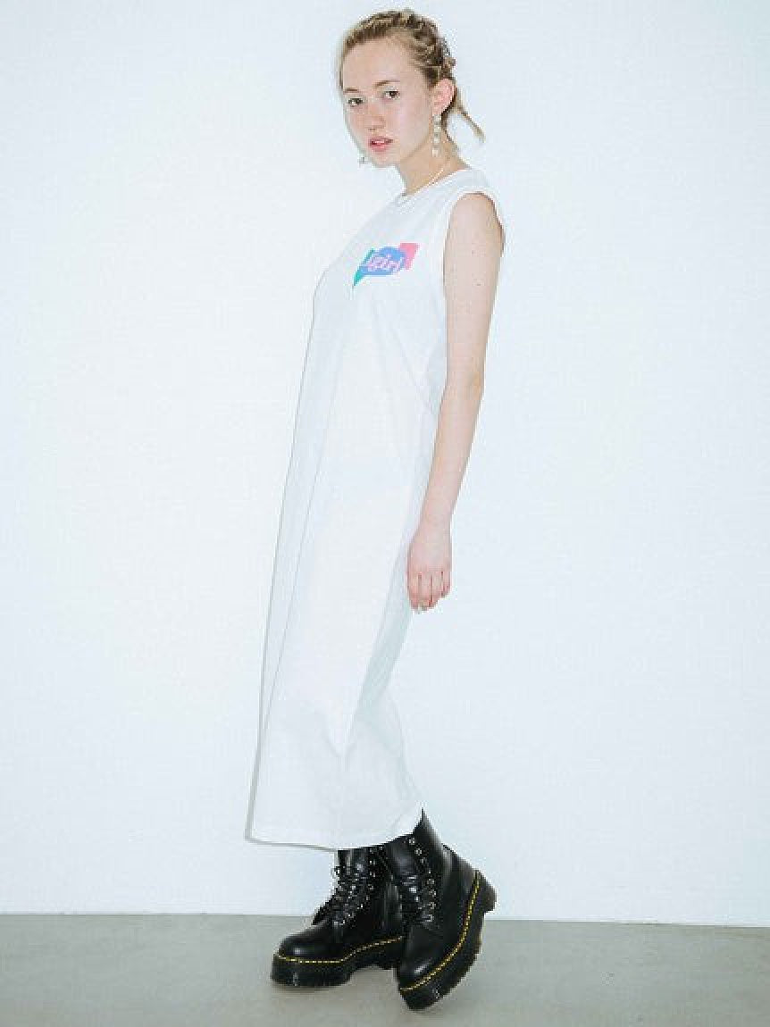 PLANE SHAPES LOGO TANK DRESS X-girl