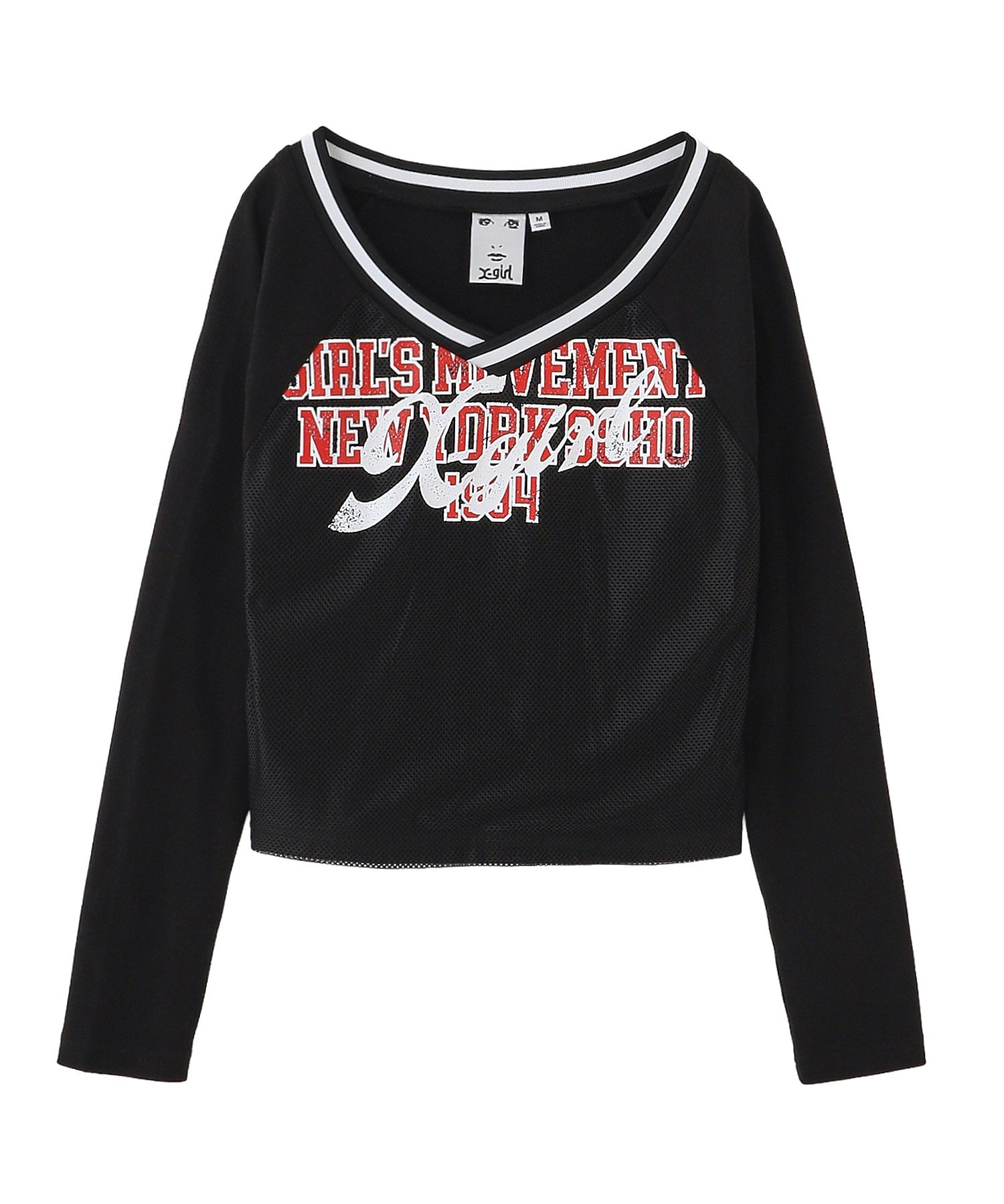 MESH PANELED L/S COMPACT TOP